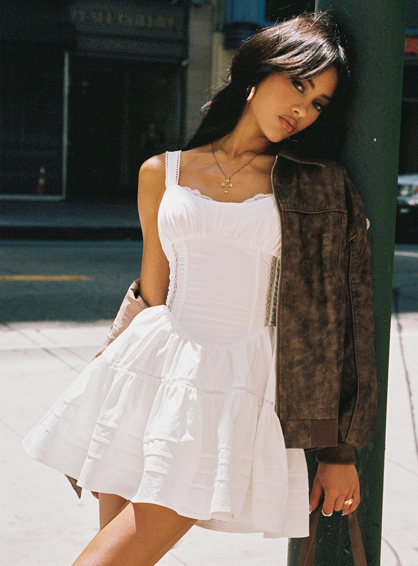 Cuppa Mini Dress White、mySite、solidvoid