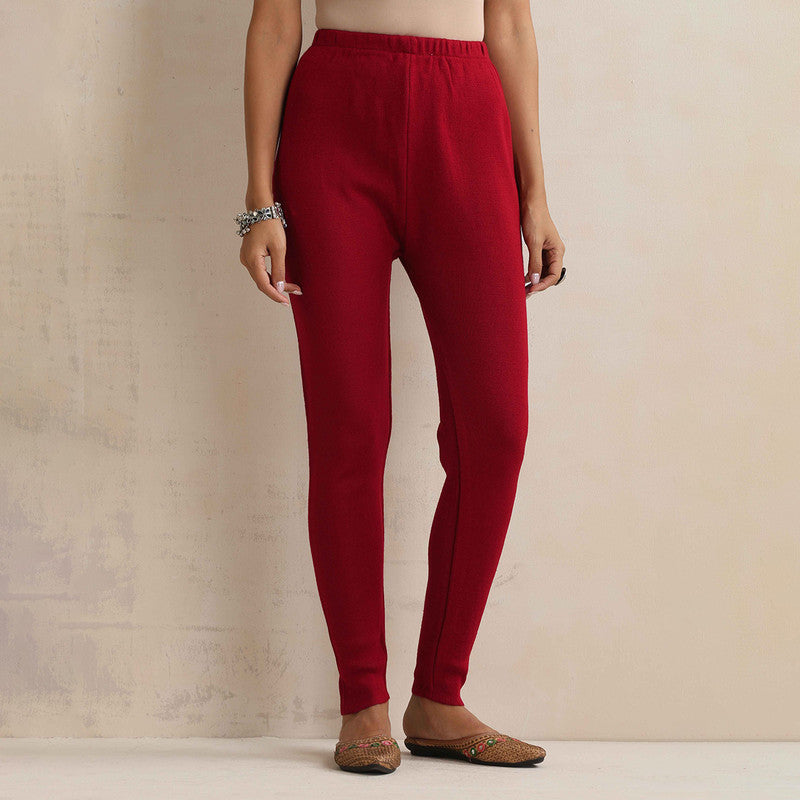 Woolen Solid Leggings For Women | Red、mySite、camillekostekn