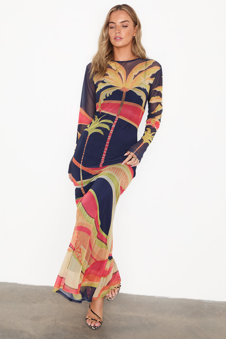 Blue Palm Mesh Dress、mySite、solidvoid