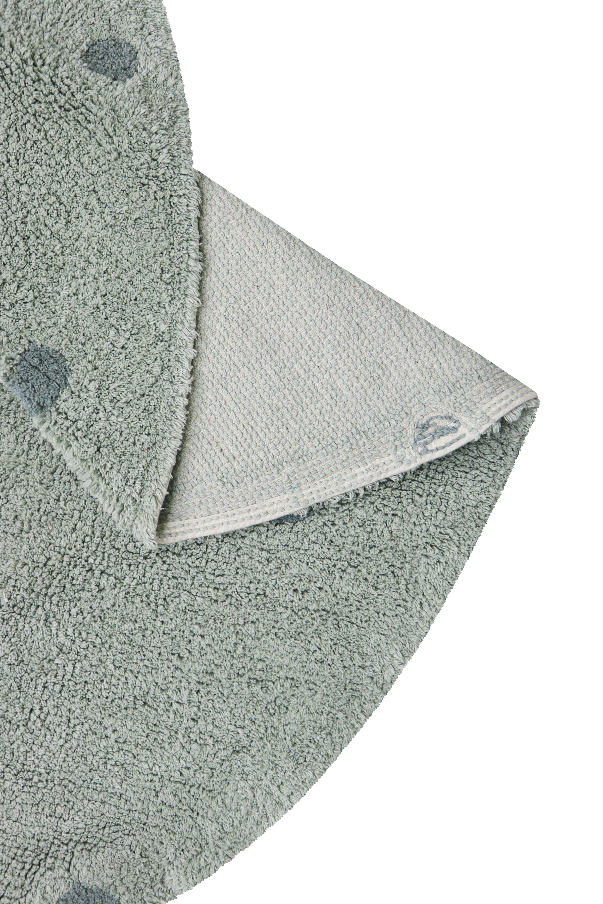 WASHABLE ROUND RUG DOT BLUE SAGE、mySite、gigharbornorthrealestate