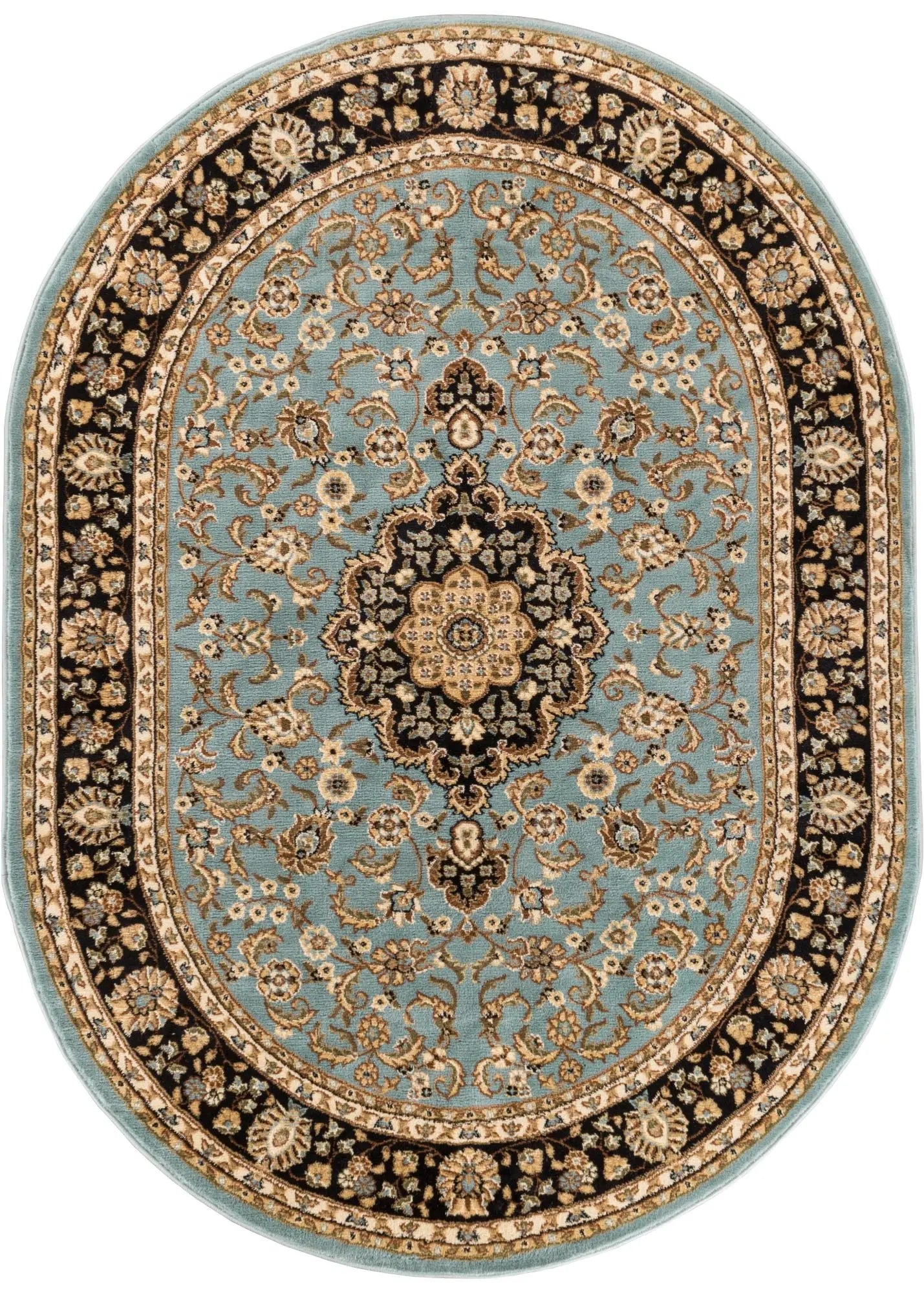 Medallion Kashan Light Blue Traditional Rug、mySite、gigharbornorthrealestate