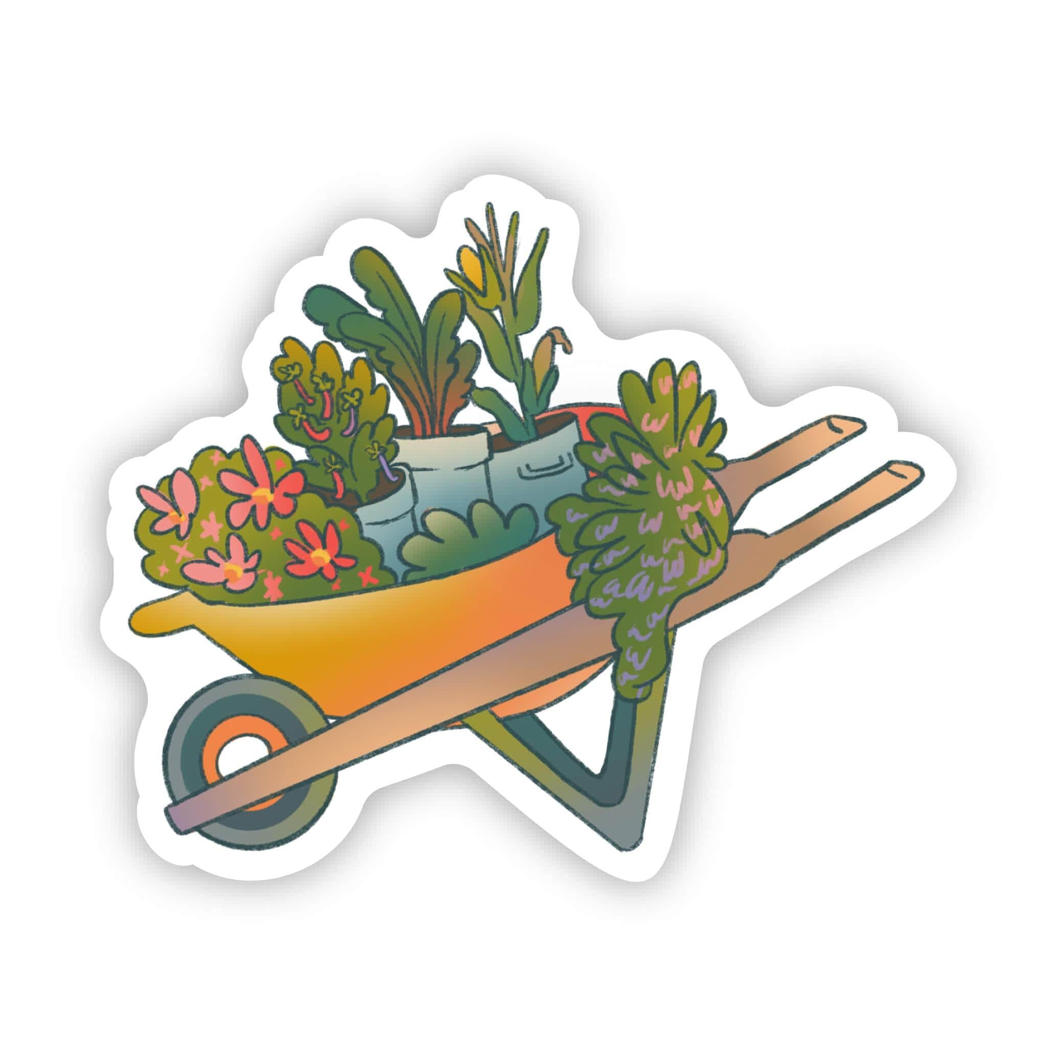  Wheelbarrow Full of Plants Sticker、mySite、elrpsem3k