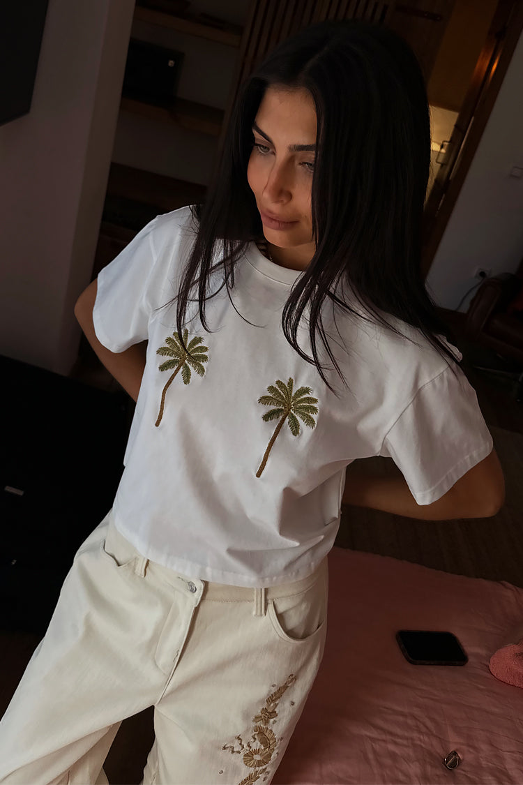 Embroidered Palm Boob T Shirt、mySite、solidvoid