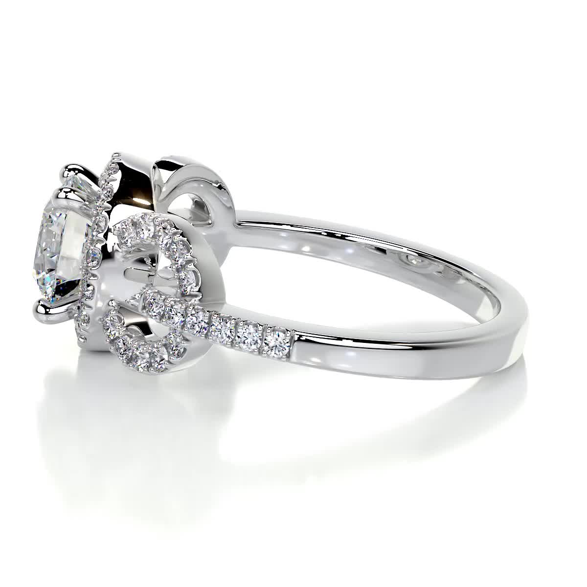 Elize Moissanite & Diamond Ring -14K White Gold、mySite、hinf8tx79