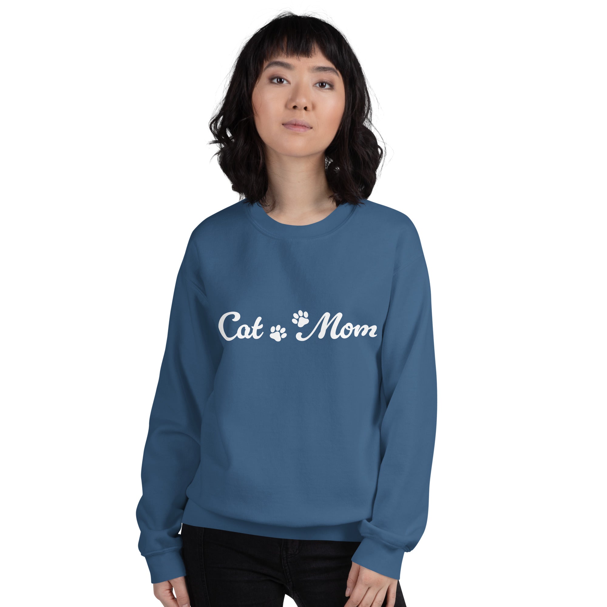 Paw Print Cat Mom Crewneck Sweatshirt、mySite、camillekostekn