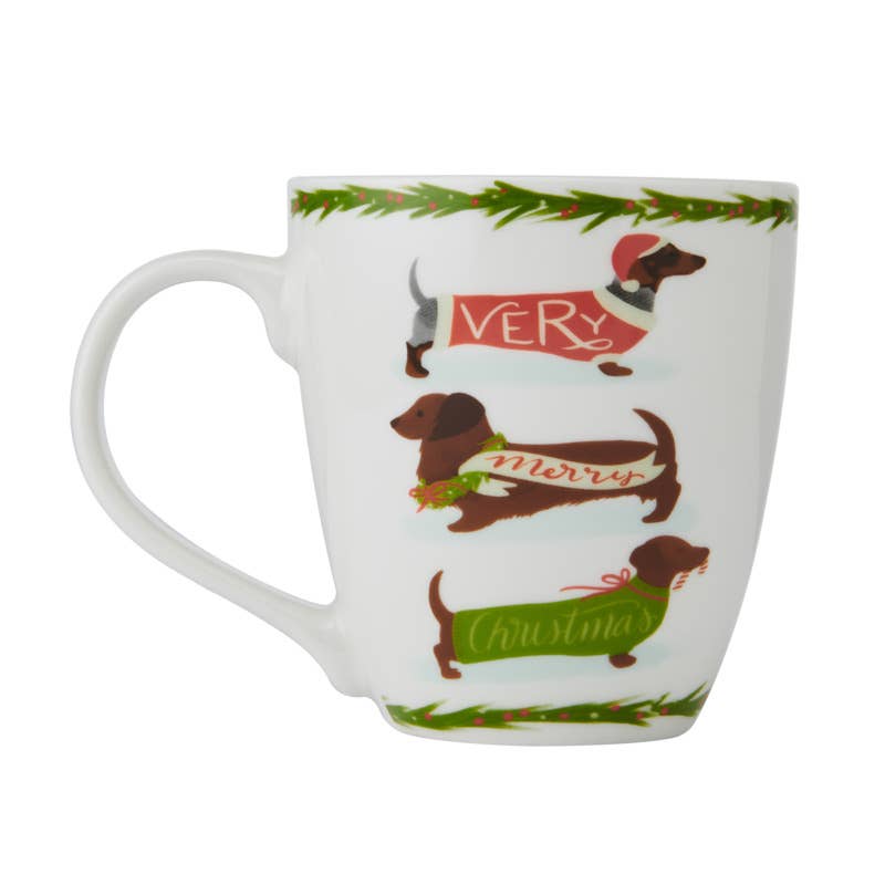 Pfaltzgraff Very Merry Christmas Dachshund 18oz Mug、mySite、g9winljtr