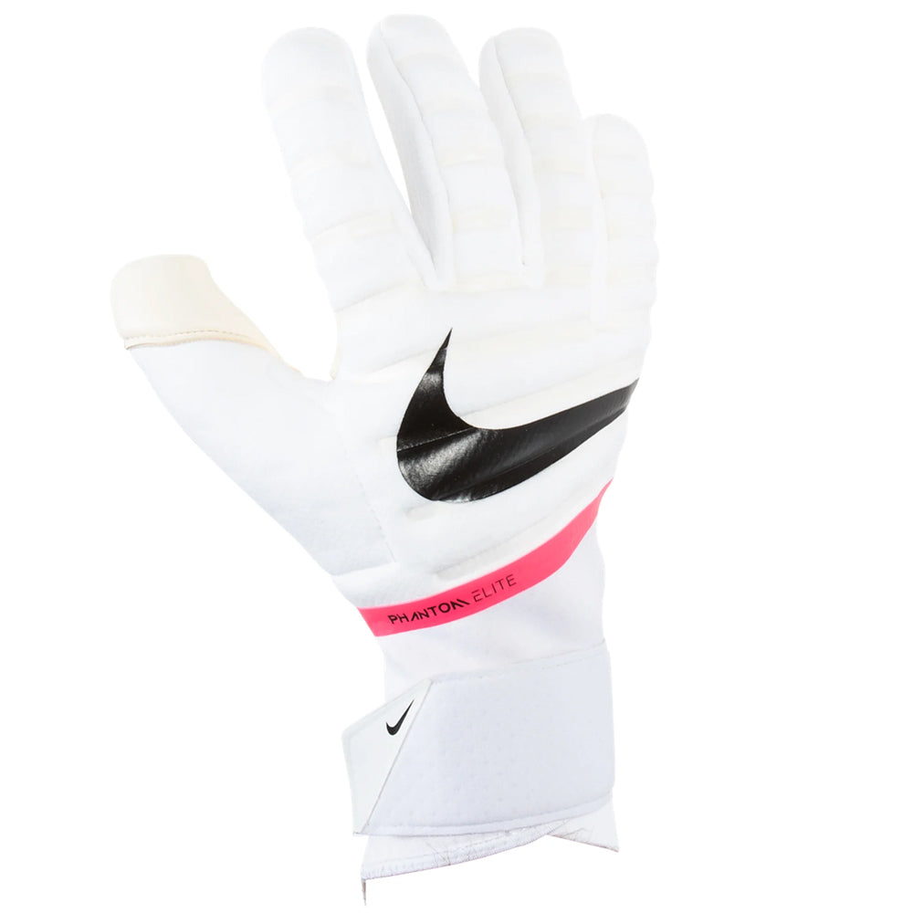 Nike Men's Phantom Elite Goalkeeper Gloves White/Pink Blast/Black、mySite、noshort