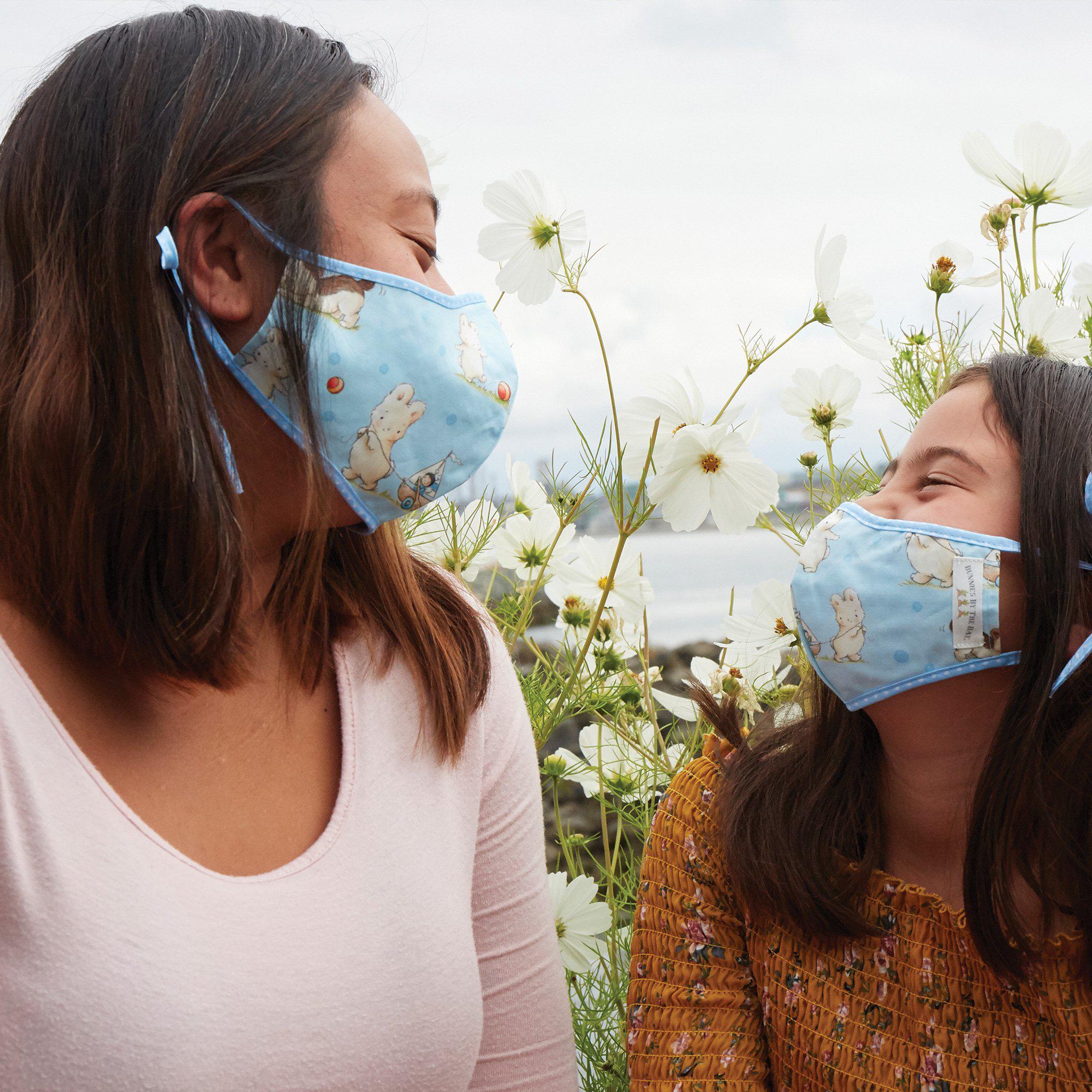 RETIRED - Bud Bunny and Skipit Pup Cloth Face Mask for Adults and Kids、mySite、g9winljtr