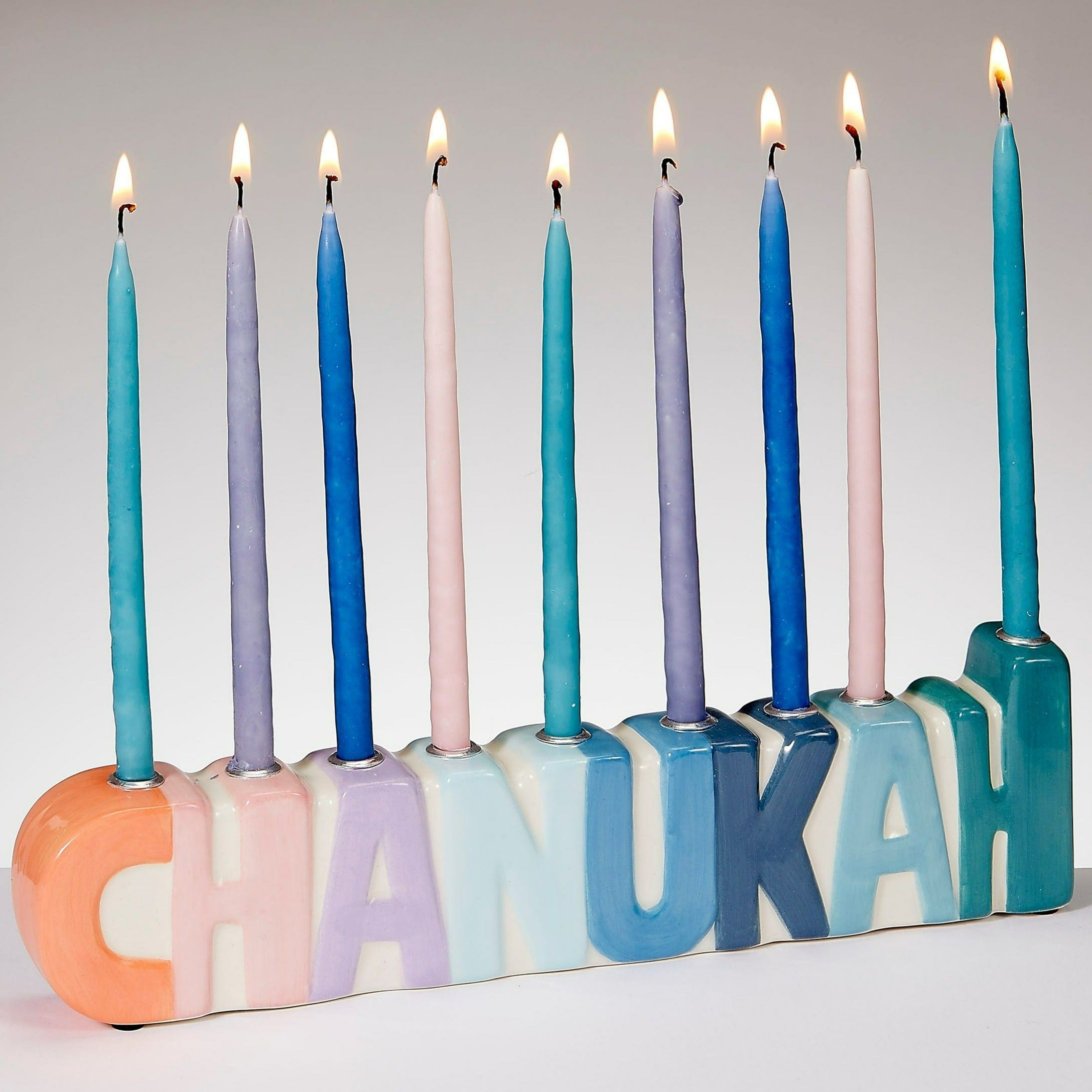 Pastel Chanukah Ceramic Menorah、mySite、topwebapps