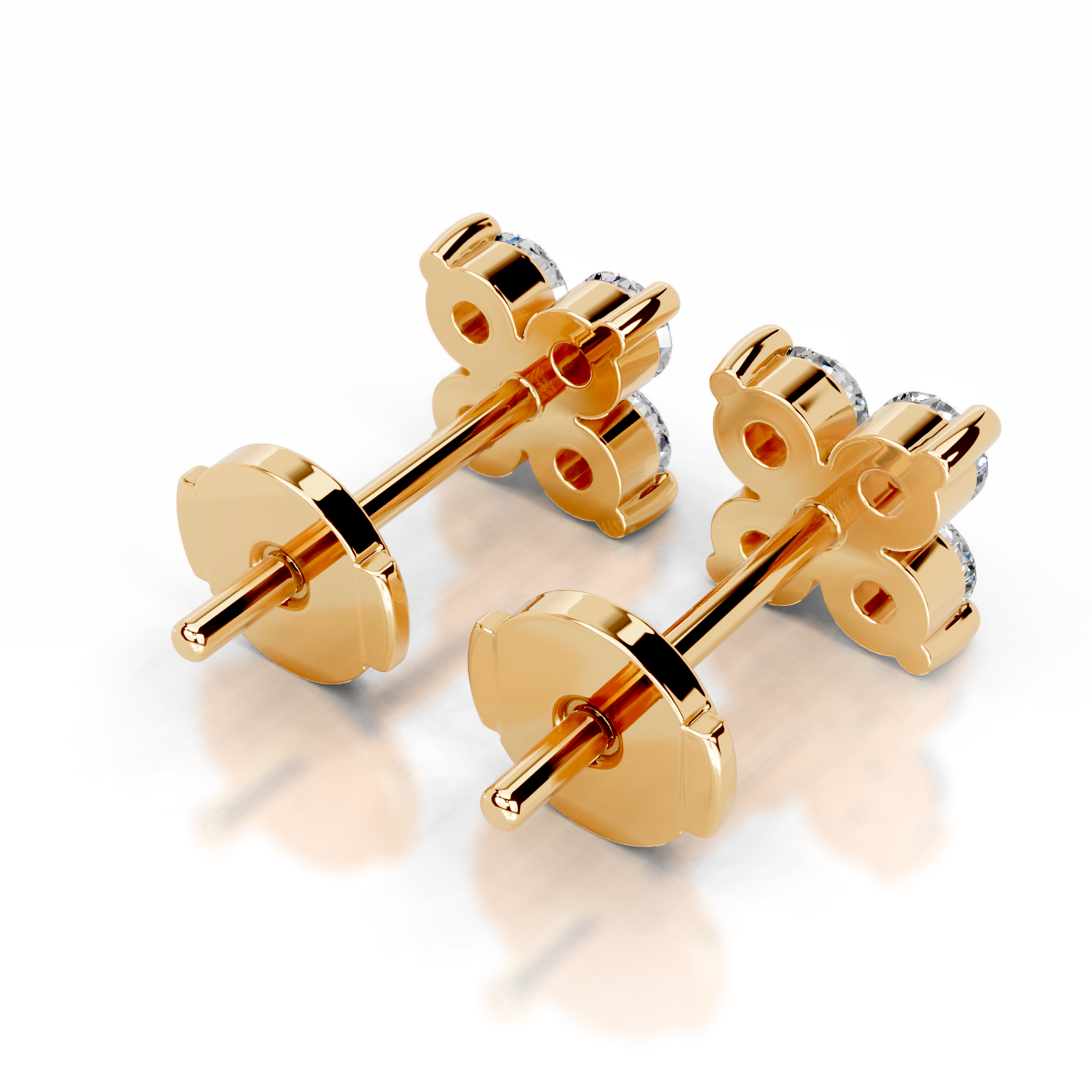 Aurelia Lab Grown Diamond Studs Earrings (0.40 Carat) -18K Yellow Gold、mySite、hinf8tx79