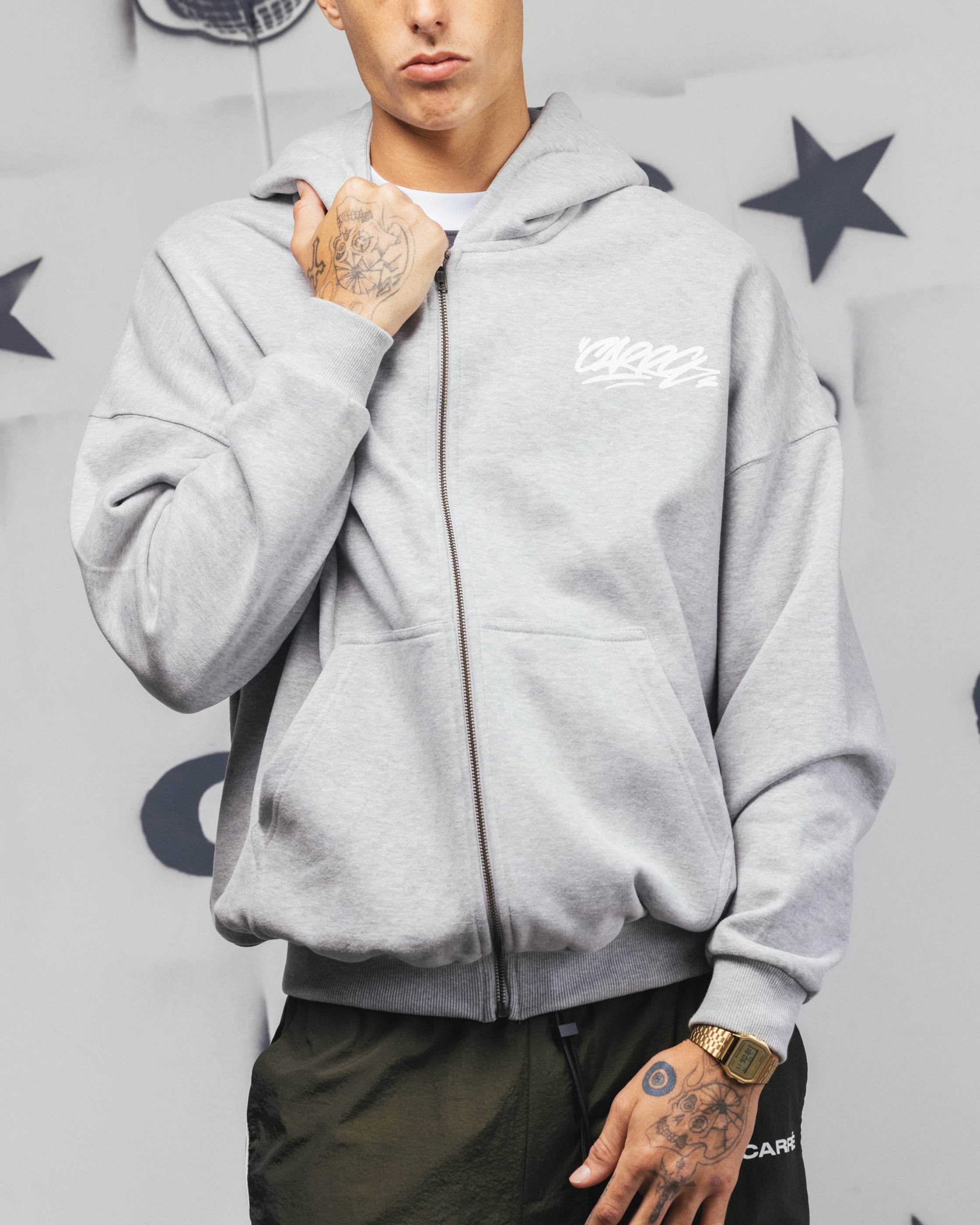 Carre Always & Forever Zip Hoodie Grey Marle、mySite、zt4zffjzw