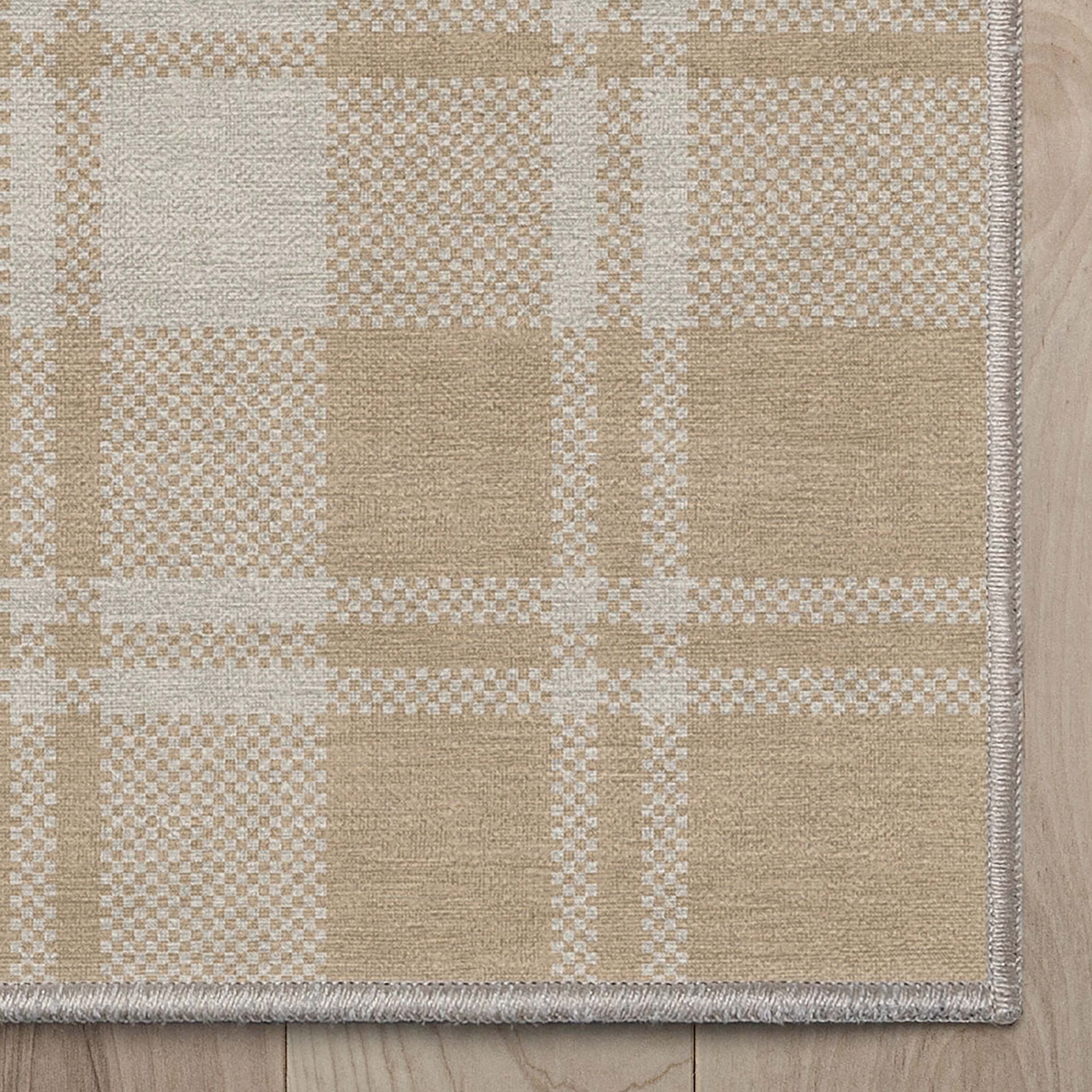 Plaid Modern Geometric Boxes Flat-Weave Rug、mySite、gigharbornorthrealestate