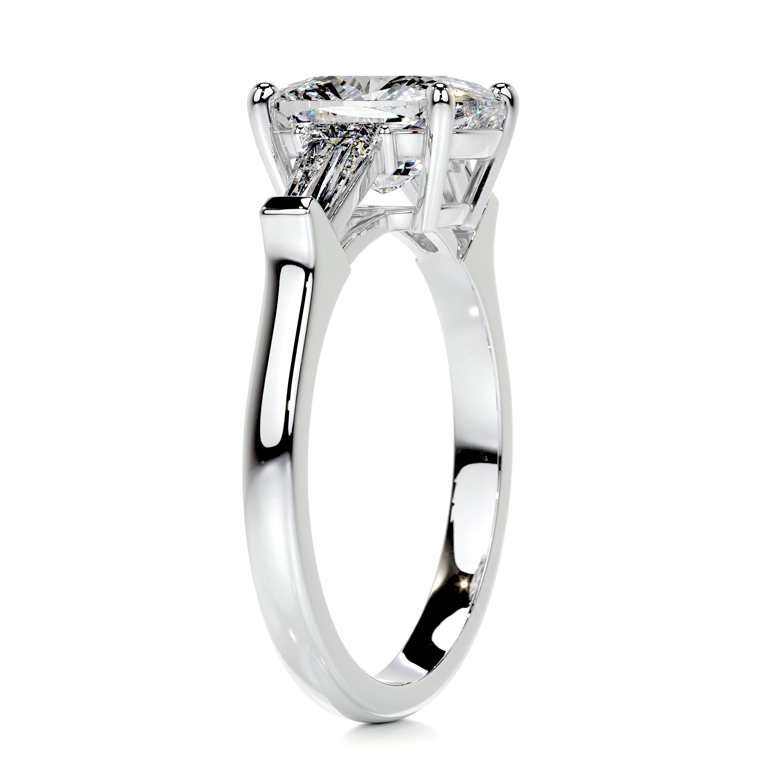 Sylvia Moissanite & Diamond Ring -14K White Gold (RTS)、mySite、hinf8tx79