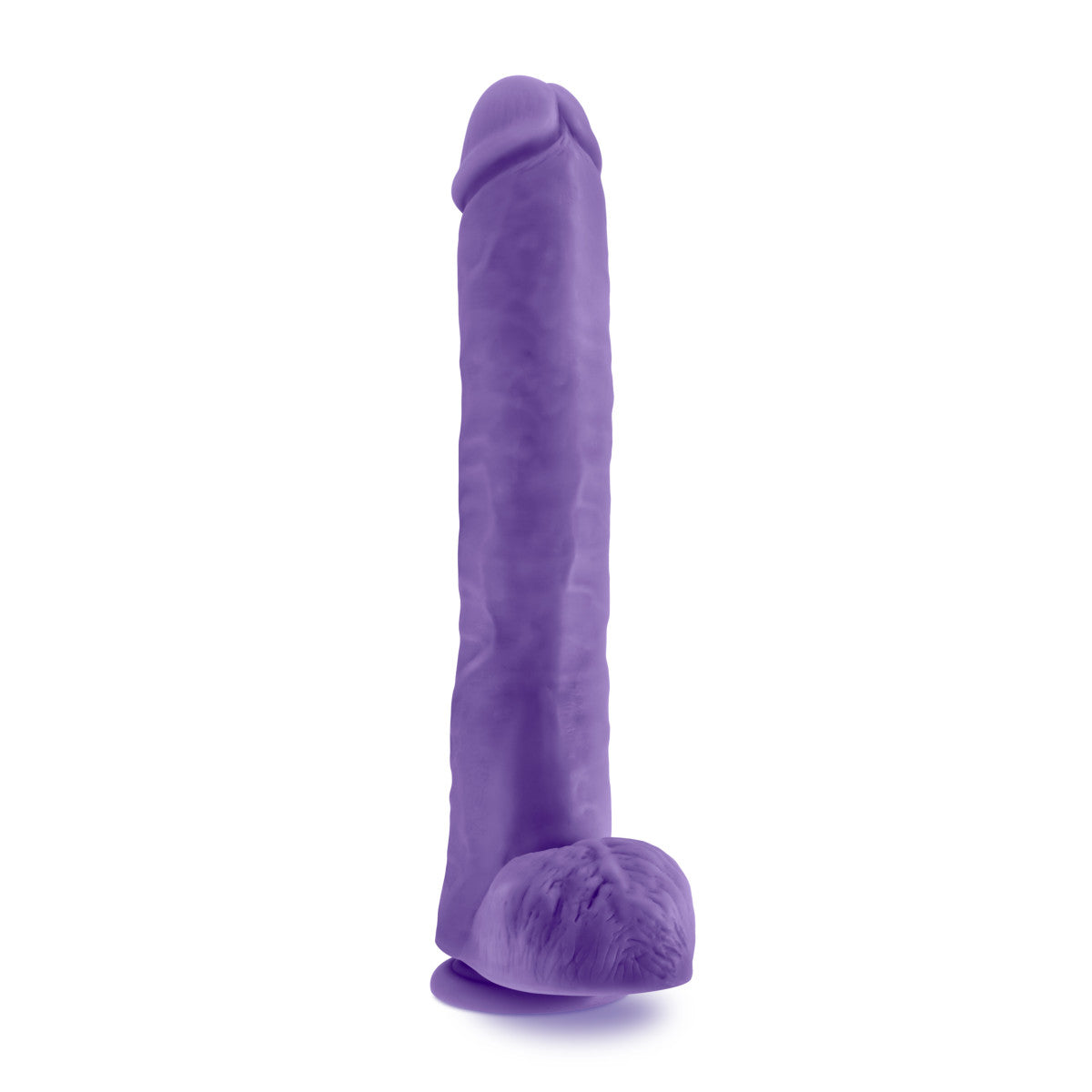 Au Naturel Bold By Blush® | Daddy Realistic Purple 14-Inch Long Dildo With Balls & Suction Cup Base、mySite、bottomscart