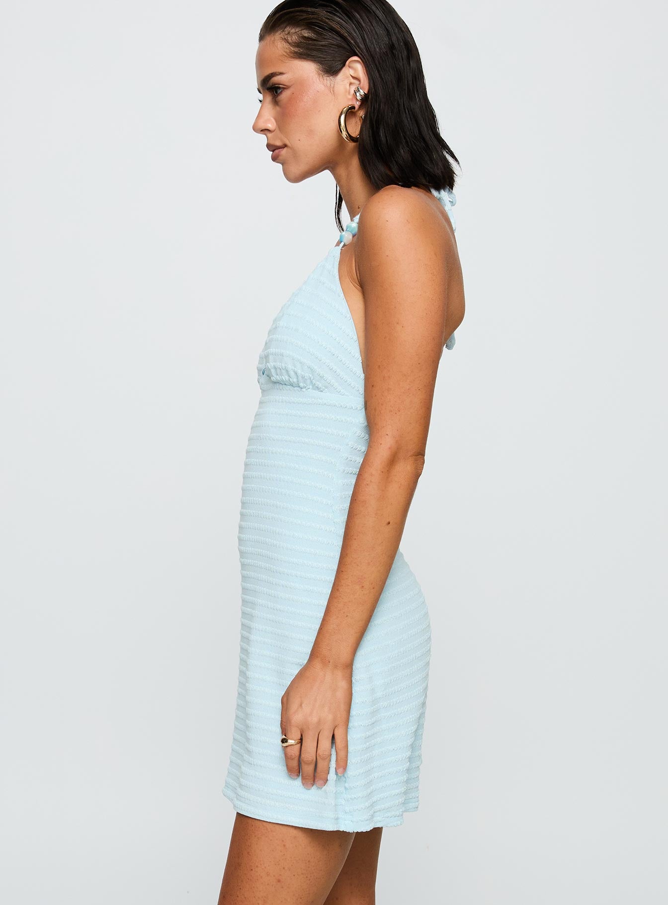 Selkie Beaded Mini Dress Blue、mySite、solidvoid