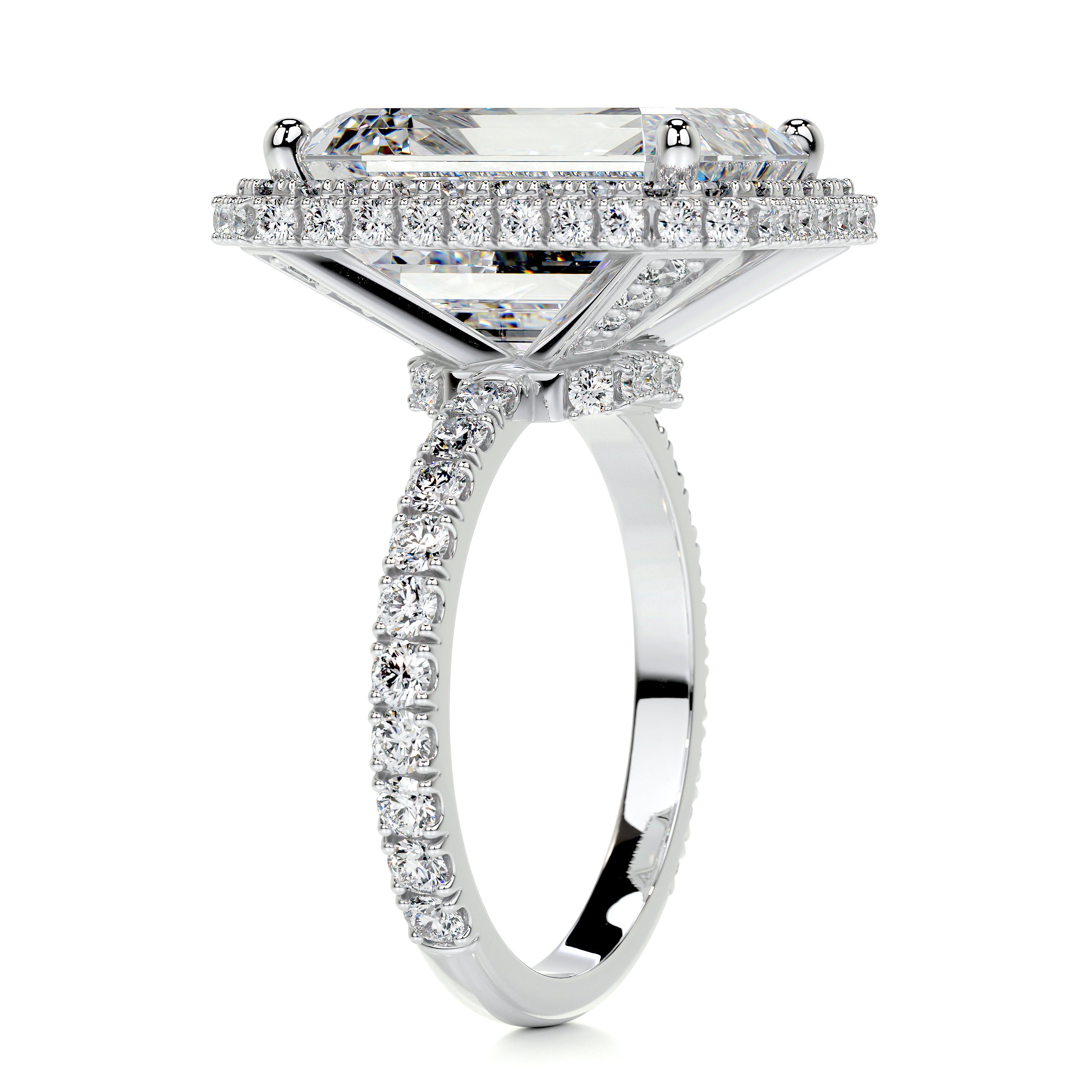 Claire Moissanite & Diamond Ring -18K White Gold、mySite、hinf8tx79
