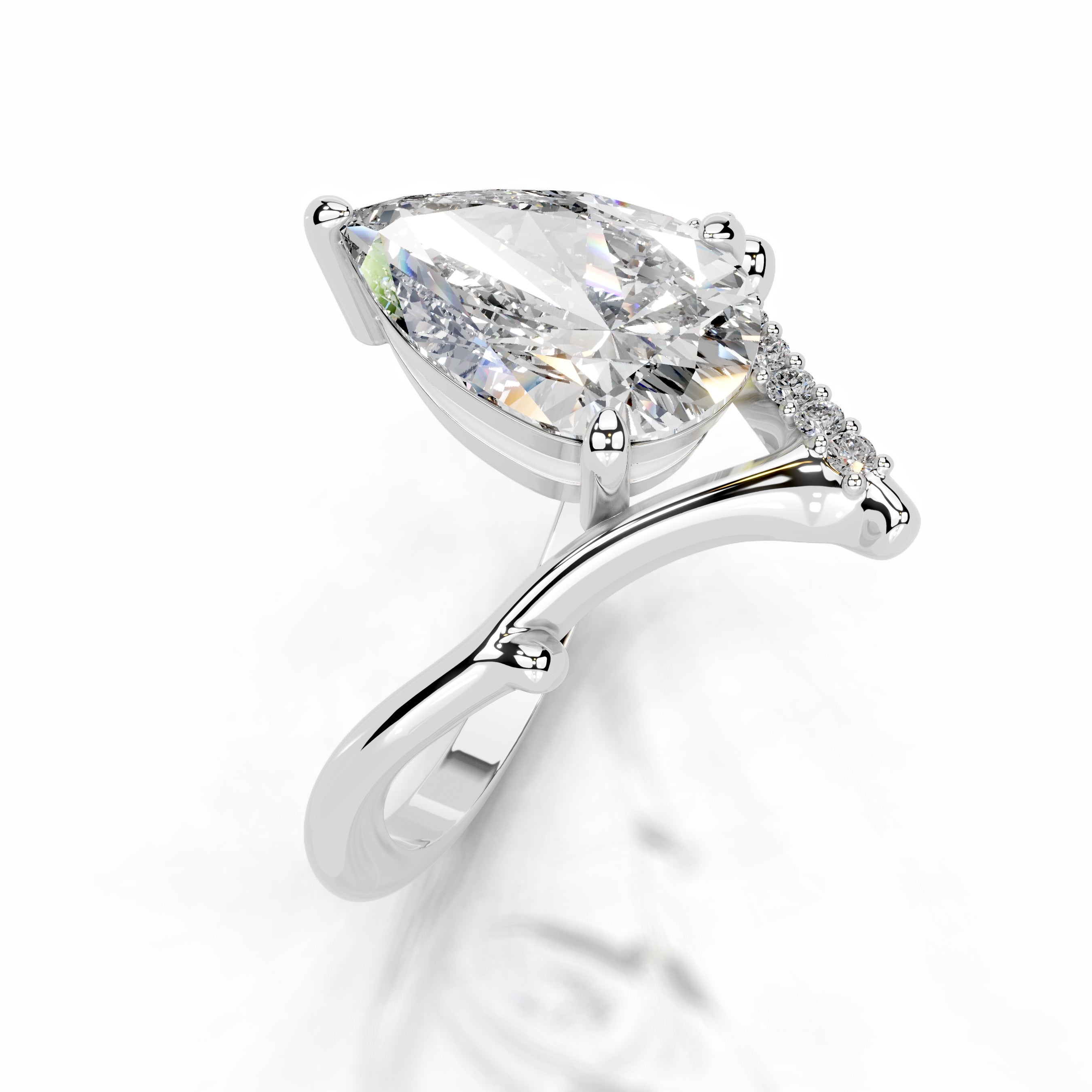 Brilliant Blooms Lab Grown Diamond Ring - 18K White Gold、mySite、hinf8tx79