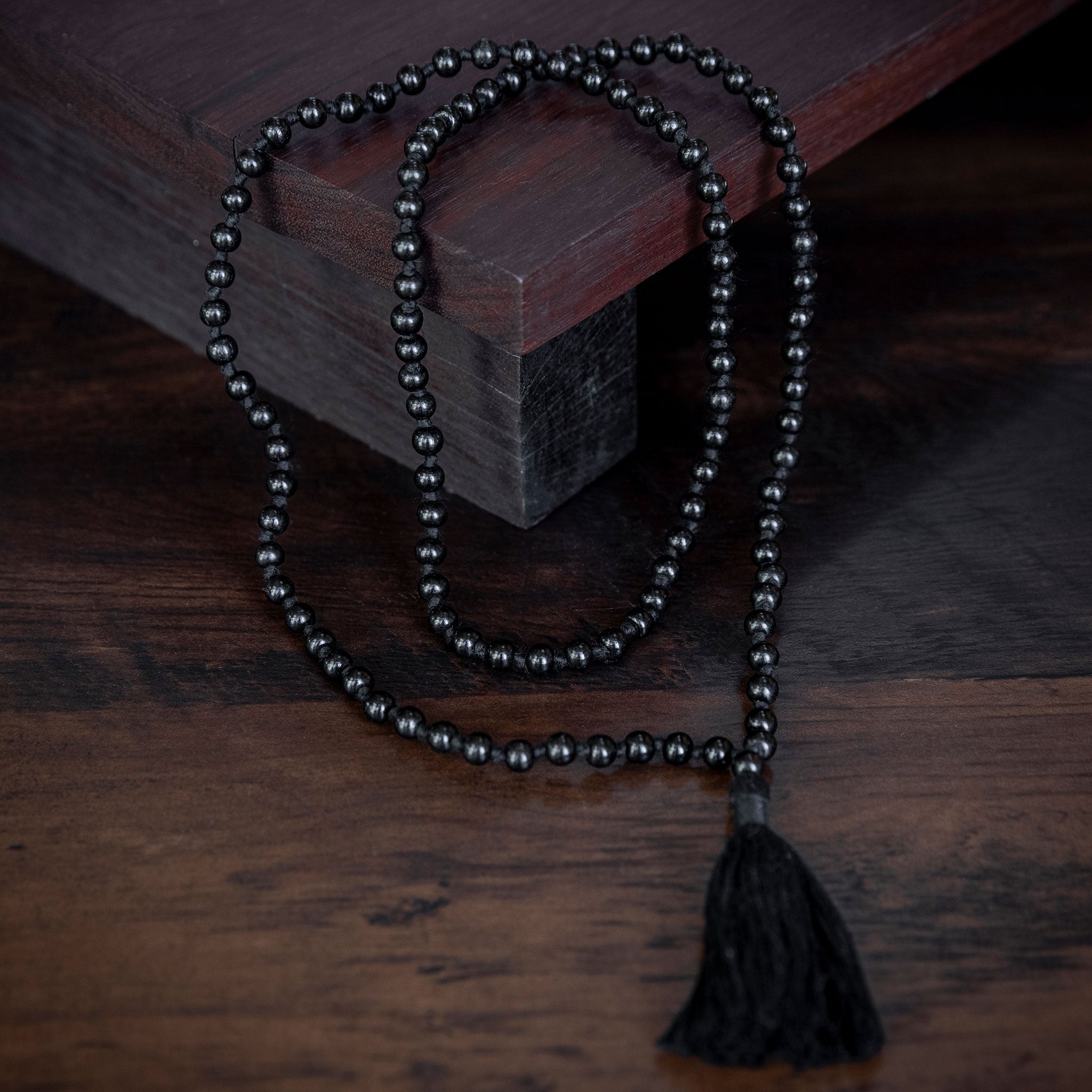 Handmade Prayer Beads: Ebony Wood Mala、mySite、topwebapps