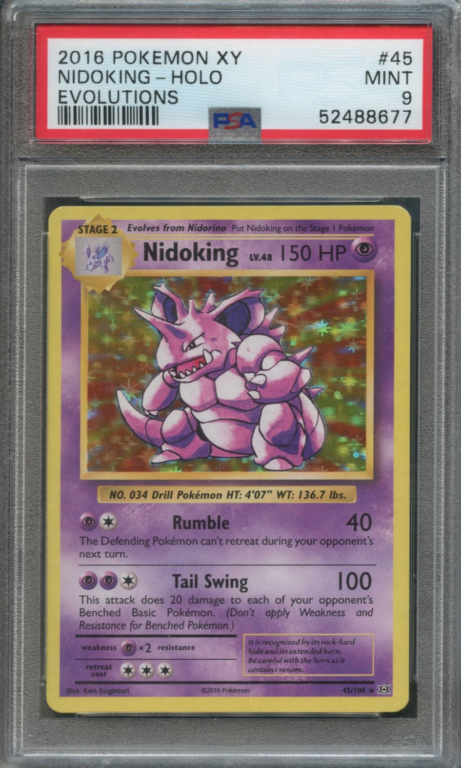 Nidoking #45 PSA 9 Evolutions、mySite、waistdrama