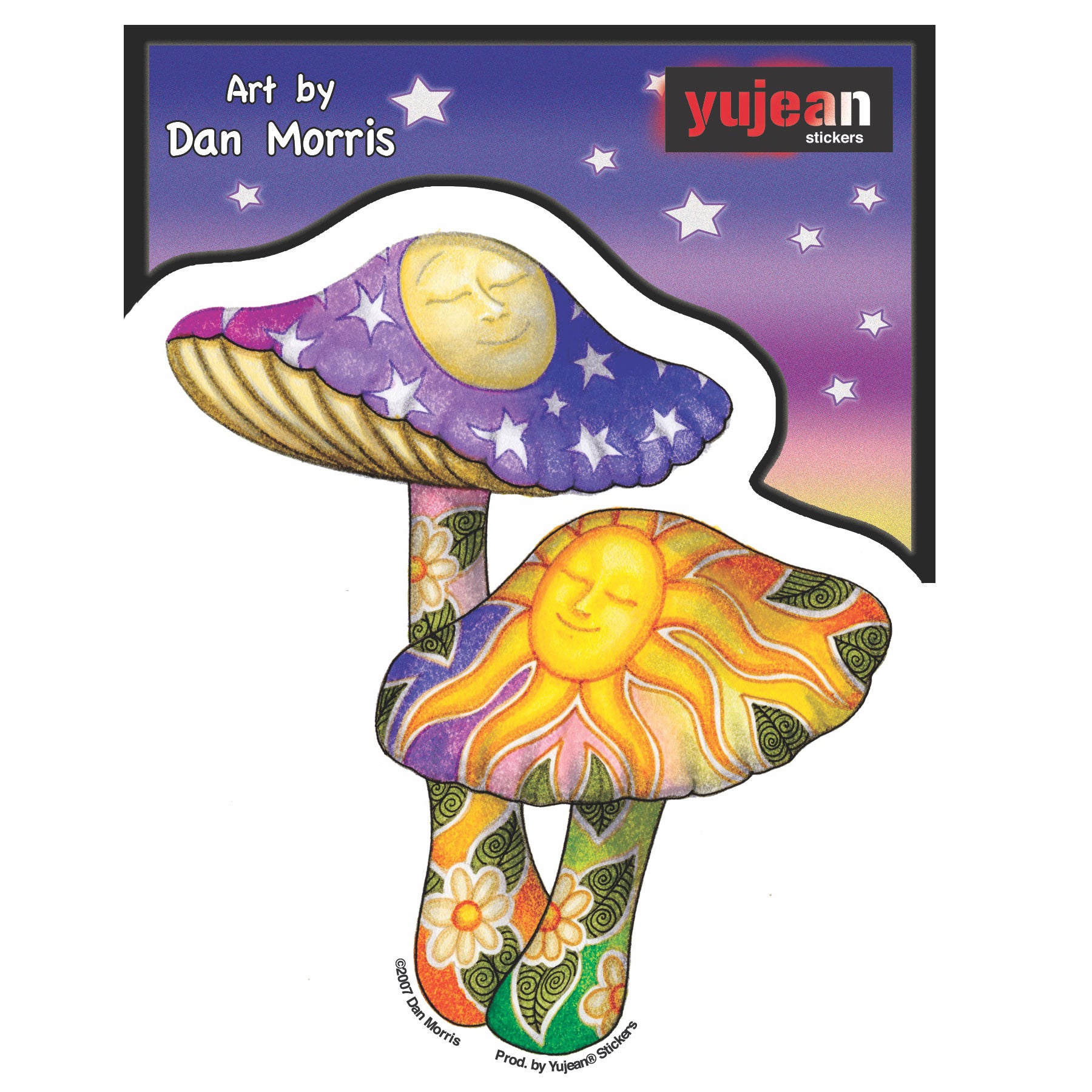  Beautiful Two Mushrooms Vinyl Sticker Decal、mySite、ghnorth
