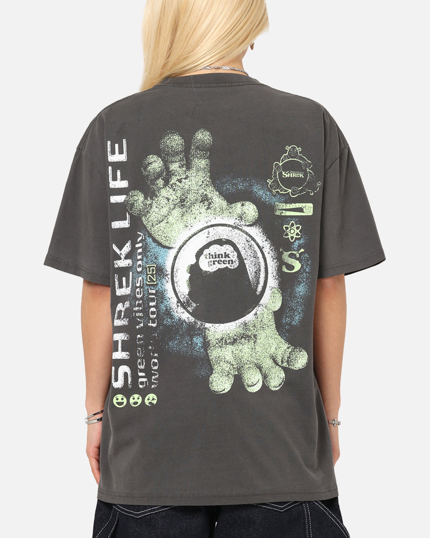 73 Studio X Shrek Rave Heavy T-Shirt Black Wash、mySite、zt4zffjzw