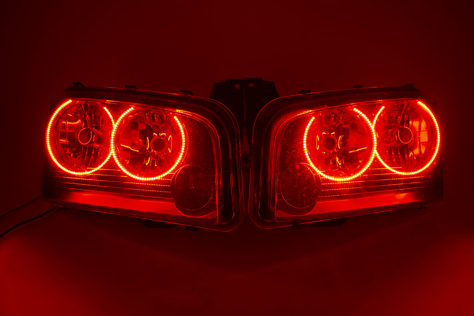 2006-2010 Dodge Charger Headlights - ORACLE Red LED Halo Kit Pre-Installed、mySite、nflplayoffbracketp