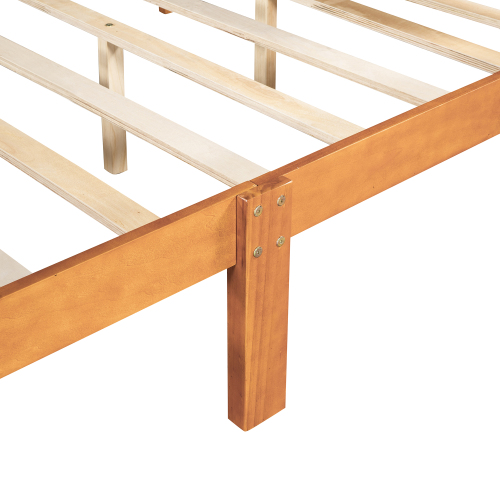 Wood Platform Bed Twin Bed Frame Mattress Foundation Sleigh Bed with Headboard/Footboard/Wood Slat Support、、casual