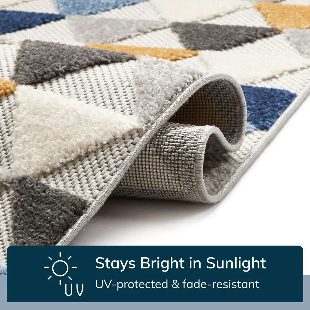 Dream Blue Modern 5'3 x 7'3 Indoor Outdoor Rug、mySite、gigharbornorthrealestate