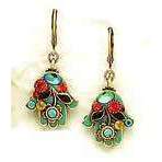 Michal Golan Green Hamsa Earrings、mySite、topwebapps