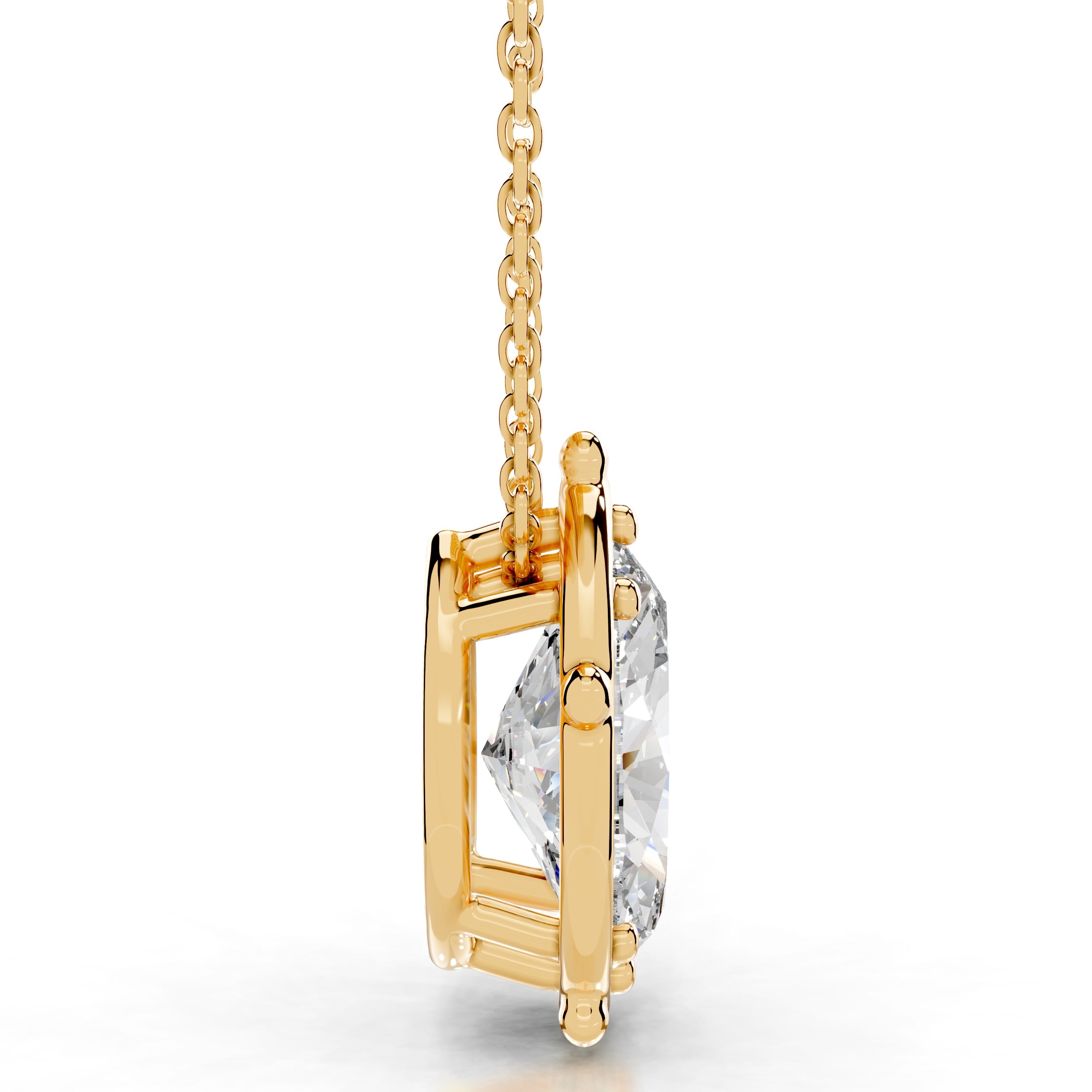 Rooted in Love Marquise Lab Grown Diamond Necklace - 18K Yellow Gold、mySite、hinf8tx79