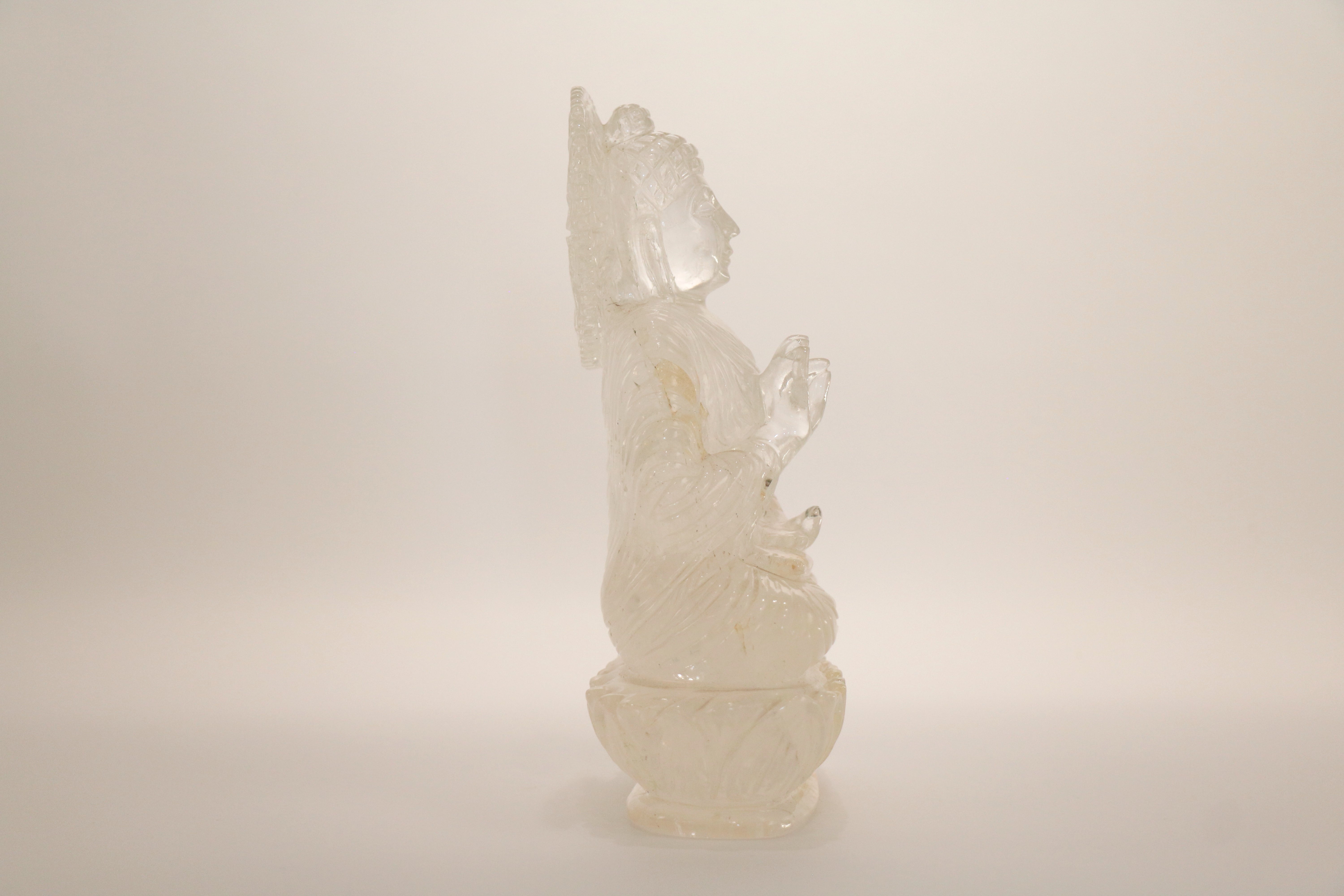 Sitting Buddha - Clear Quartz (22 cm)、mySite、topwebapps