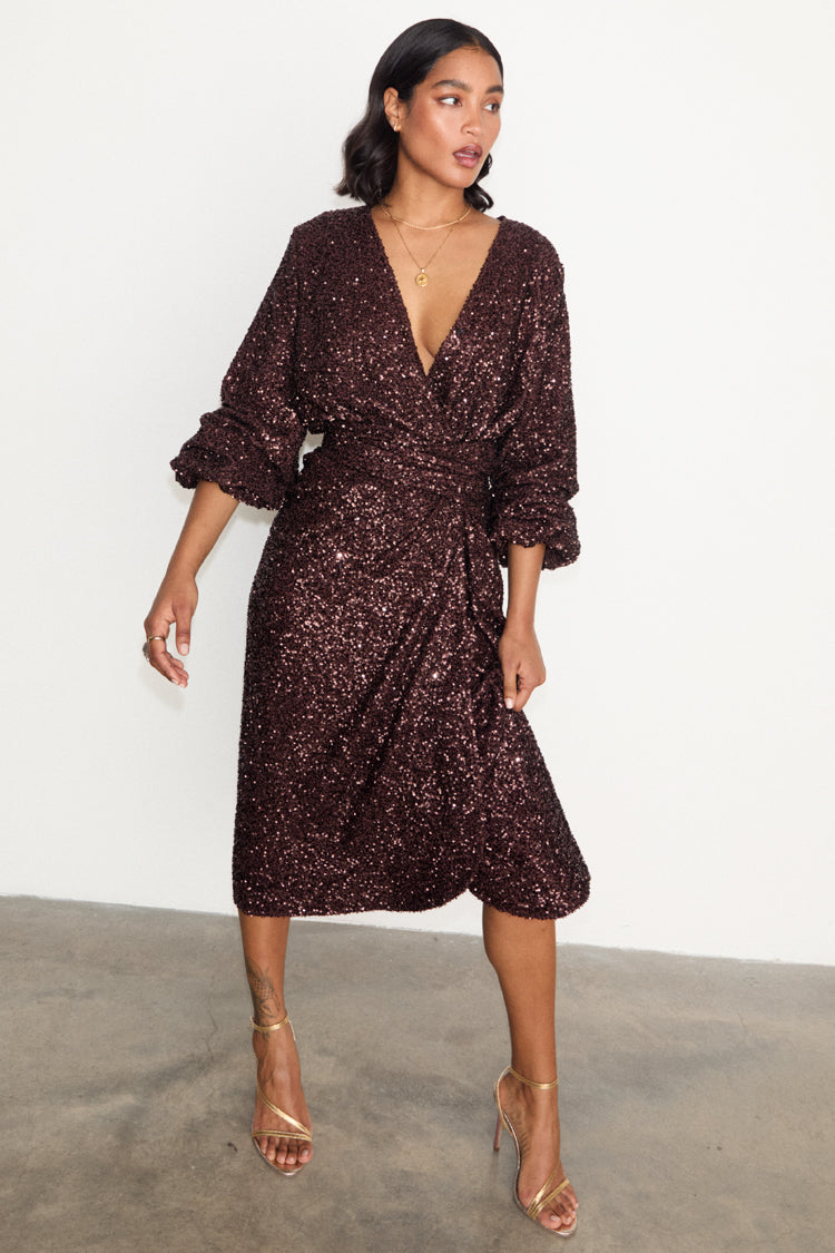 Chocolate Sequin Vienna Dress、mySite、solidvoid