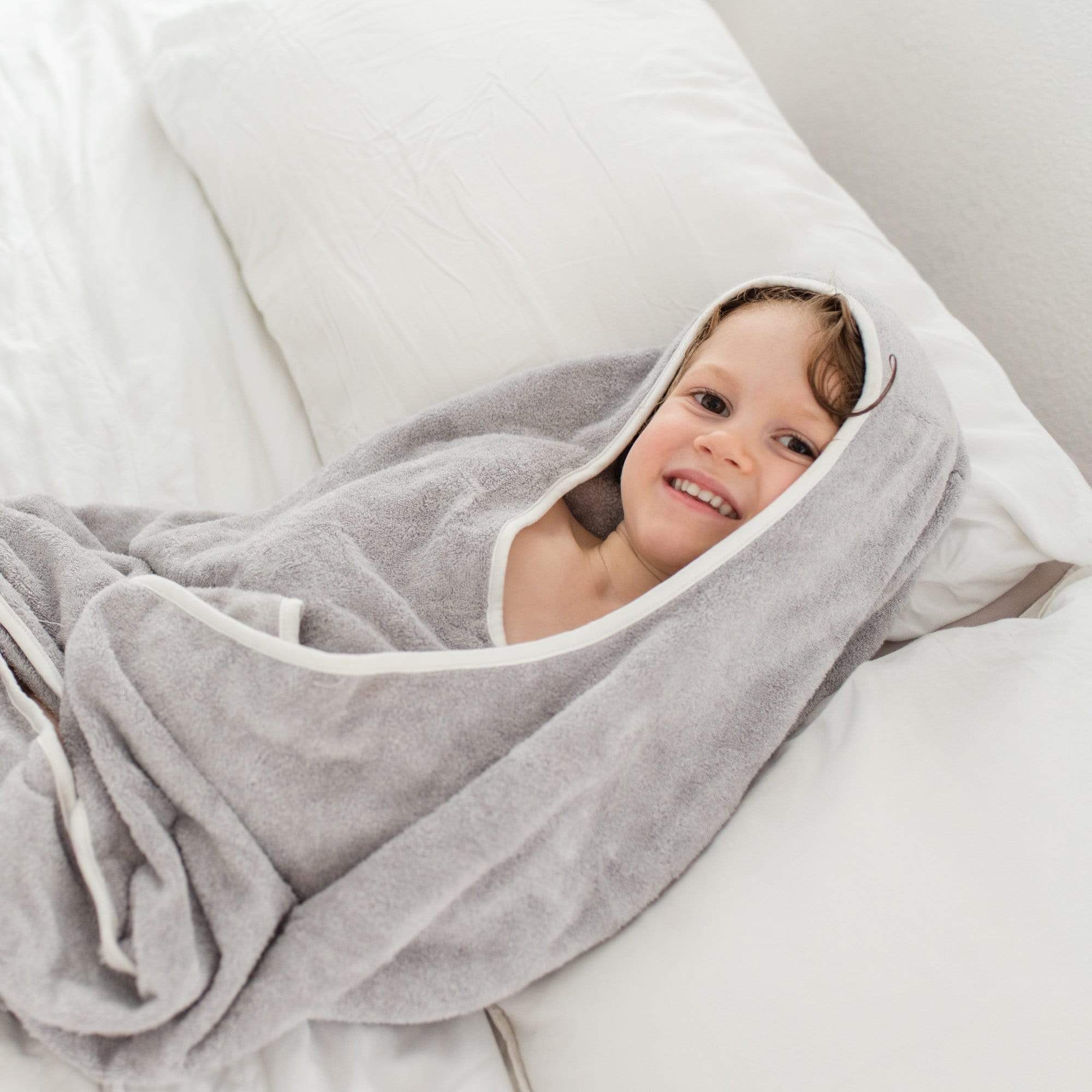  Toddler Hooded Bath Towel in Storm with Cloud Trim、mySite、layawaytickets