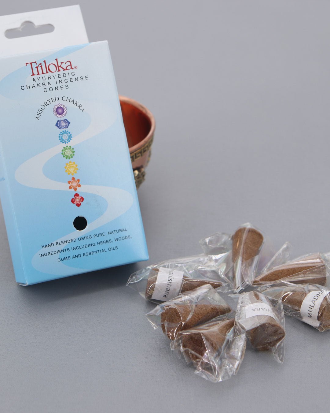 Set of Chakra Cone Incense With Chakra Bowl、mySite、topwebapps