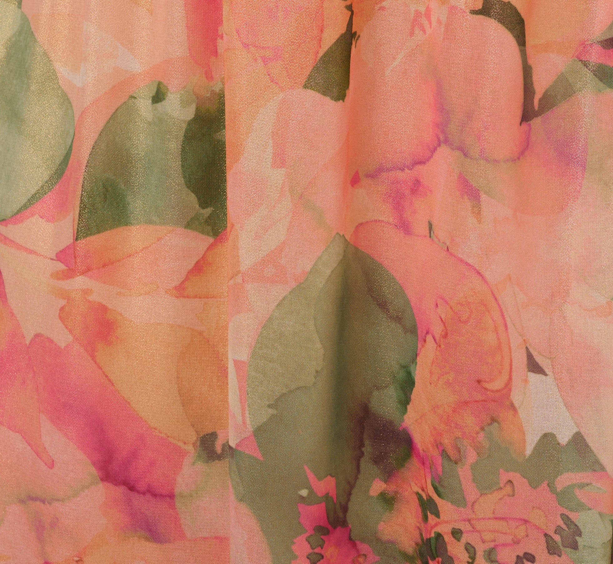 Printed Front Twist Gown In Blush Multi、mySite、solidvoid