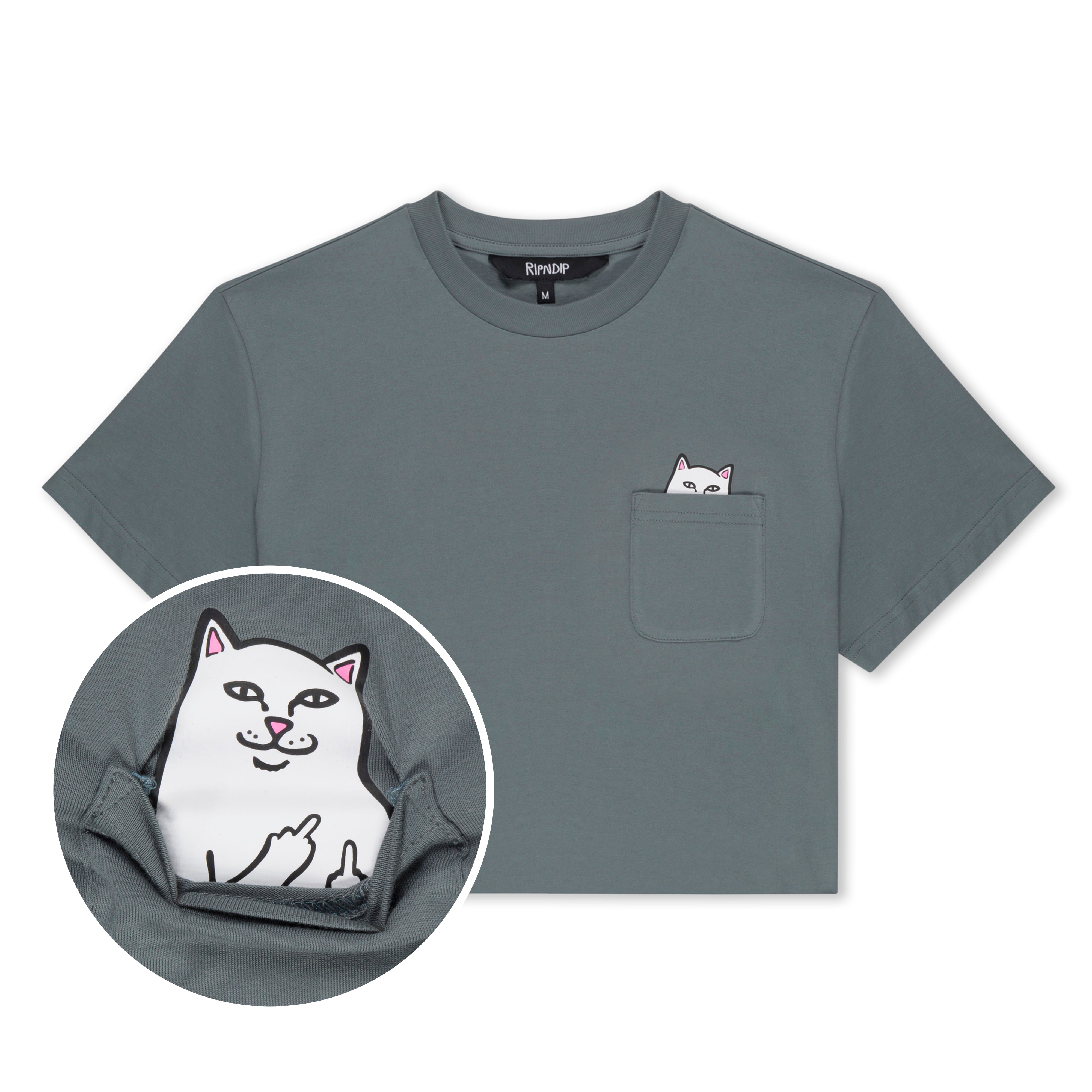  Lord Nermal Cropped Baby Pocket Tee (Charcoal)、mySite、merchandisen