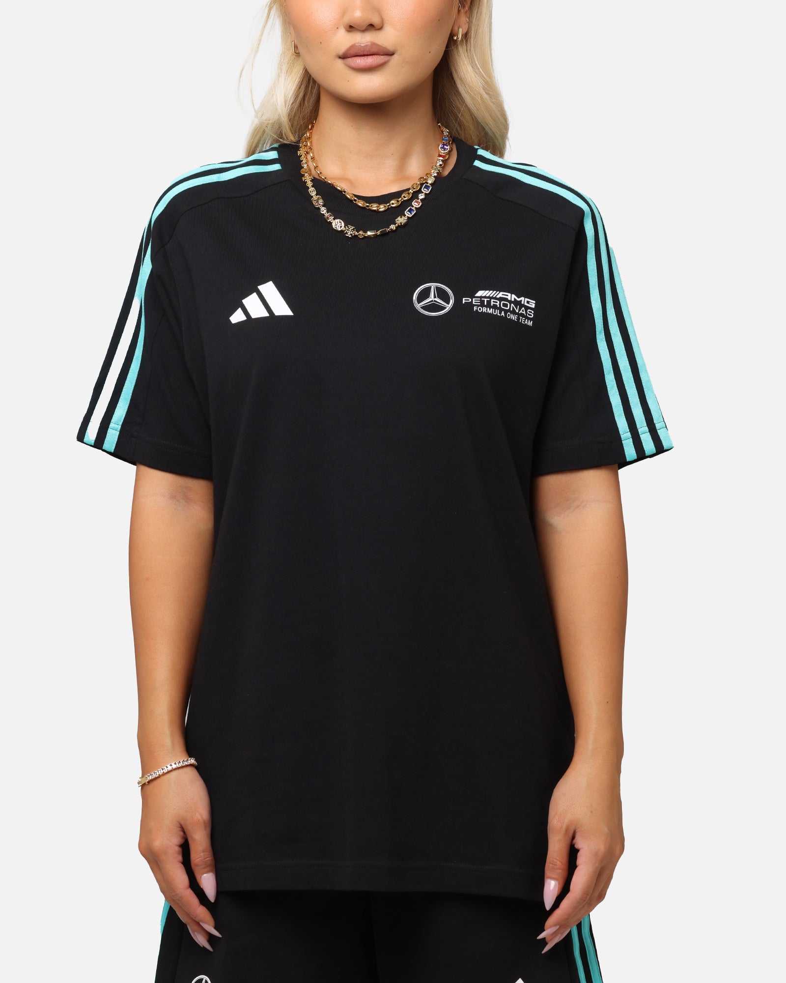 adidas x Mercedes-AMG PETRONAS Formula One F1 DNA T-Shirt Black/White、mySite、zt4zffjzw
