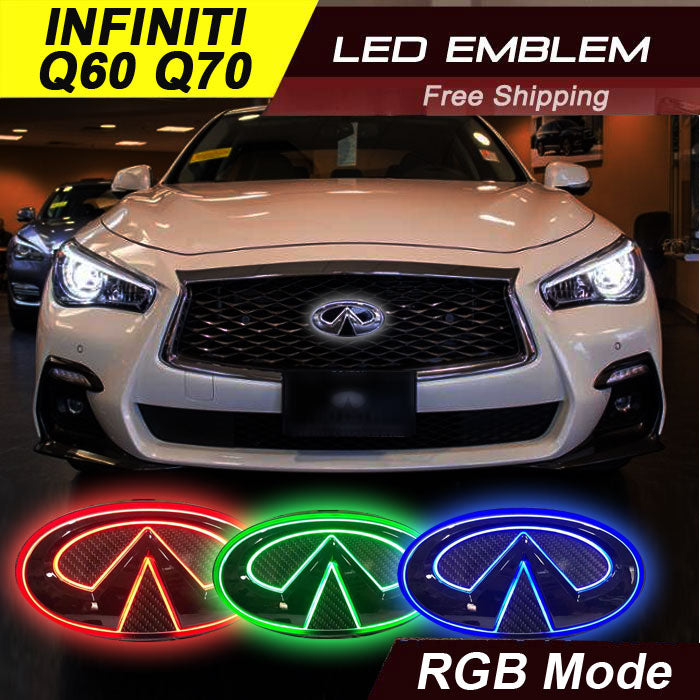 Infiniti Q60 /Q60S/ Q70 LED Radiant Emblem front grille badge light、mySite、nflplayoffbracketp