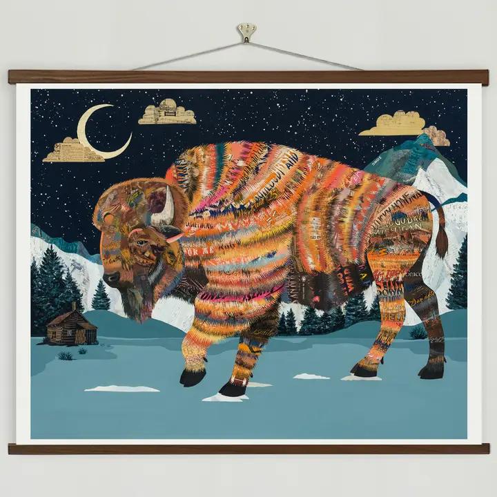 Art Print | Buffalo Wall Art | Under the Milky Way、mySite、g9winljtr