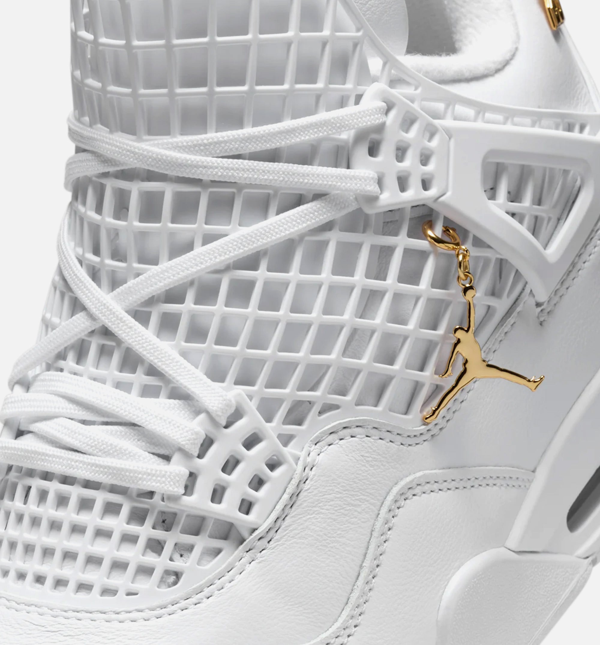Air Jordan 4 Retro Net Triple White Womens Lifestyle Shoe - White、mySite、dreamappss