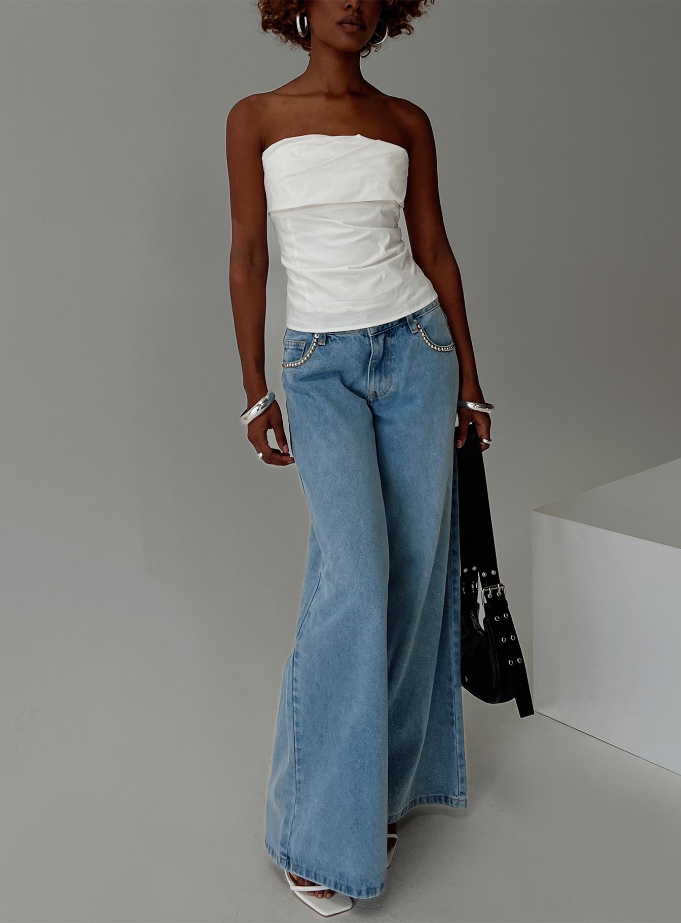 Xandria Strapless Top White、mySite、solidvoid