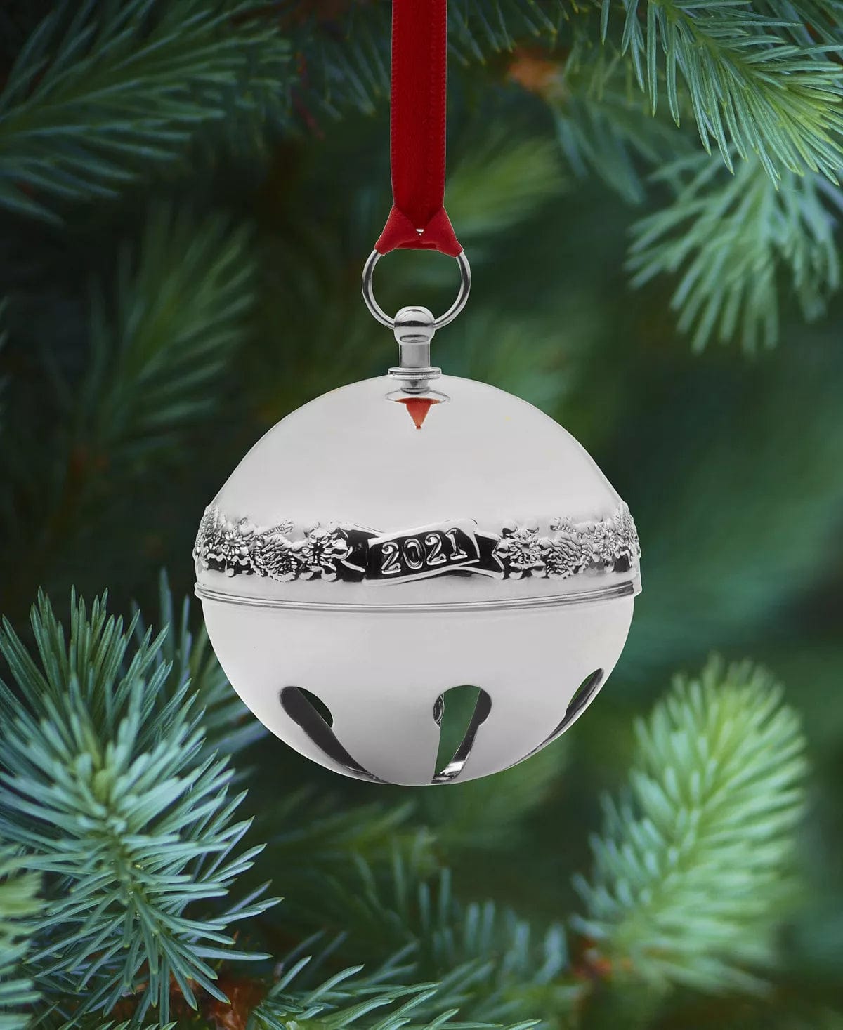 Wallace Silver Plated 2021 Sleigh Bell Ornament Keepsake、mySite、g9winljtr