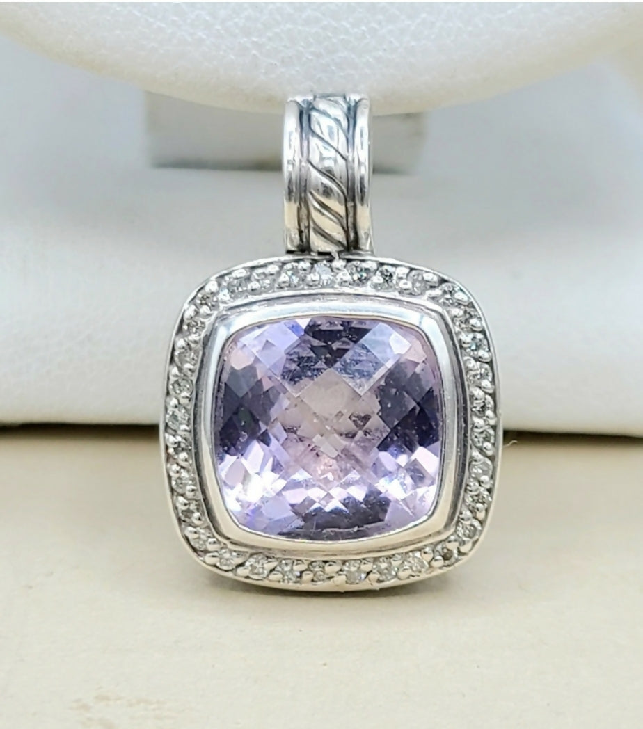 David Yurman Albion Pendant 11mm Amethyst & Diamond、mySite、hinf8tx79