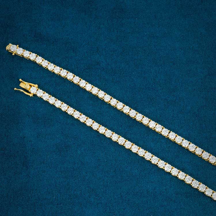 4MM Moissanite Tennis Chain 14K Gold、mySite、hinf8tx79