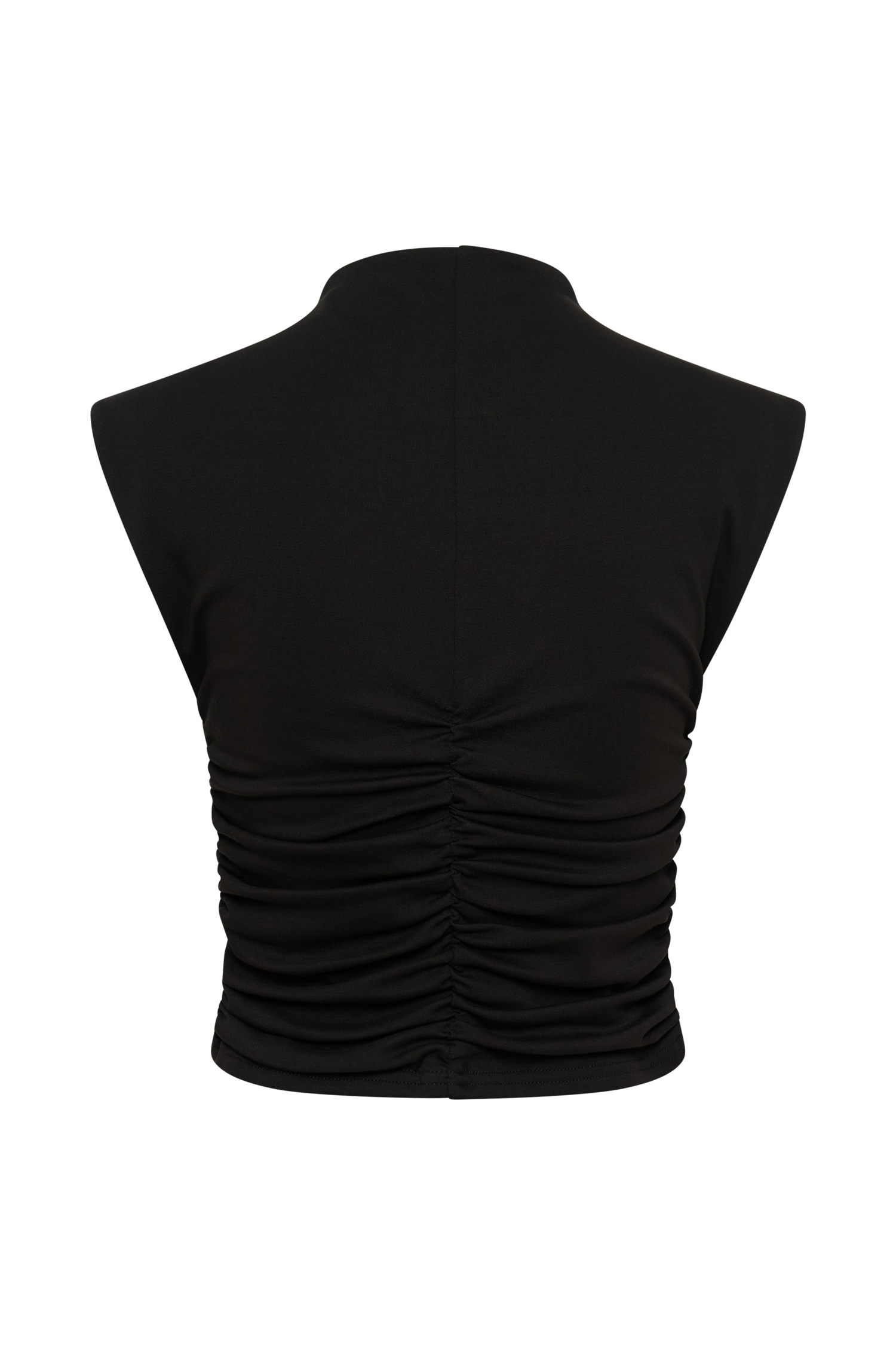 Ellia High Neck Sleeveless Top - Black、mySite、solidvoid