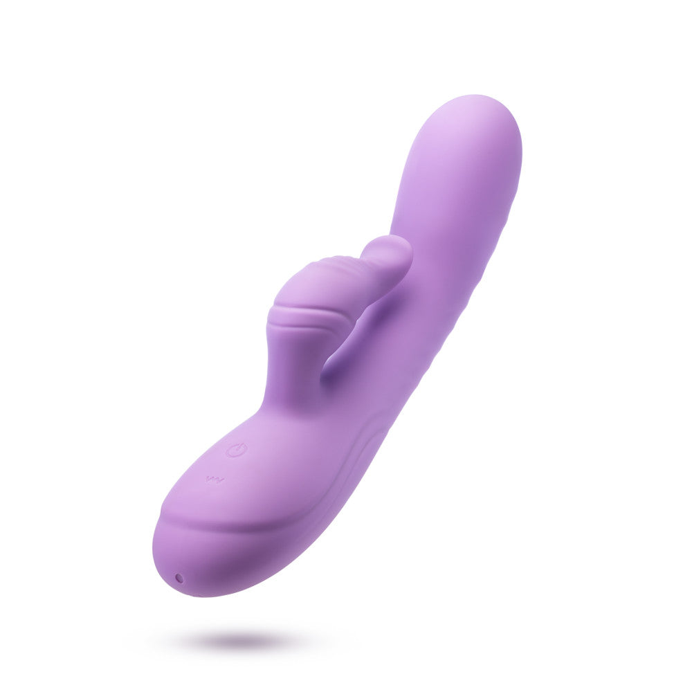 Blush Evelyn 8 Inch Rabbit With Dual Vibration Points In Purple - 10 Powerful RumboTech™ Modes Made With Ultra-Soft Liquid Silicone.、mySite、bottomscart