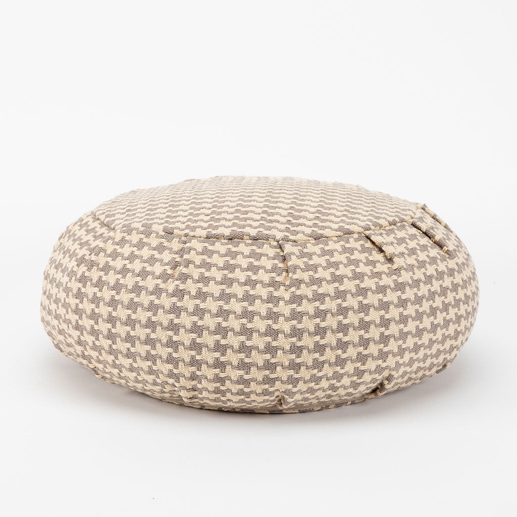 Houndstooth Beige Buckwheat Hull Zafu - COVER ONLY、mySite、topwebapps