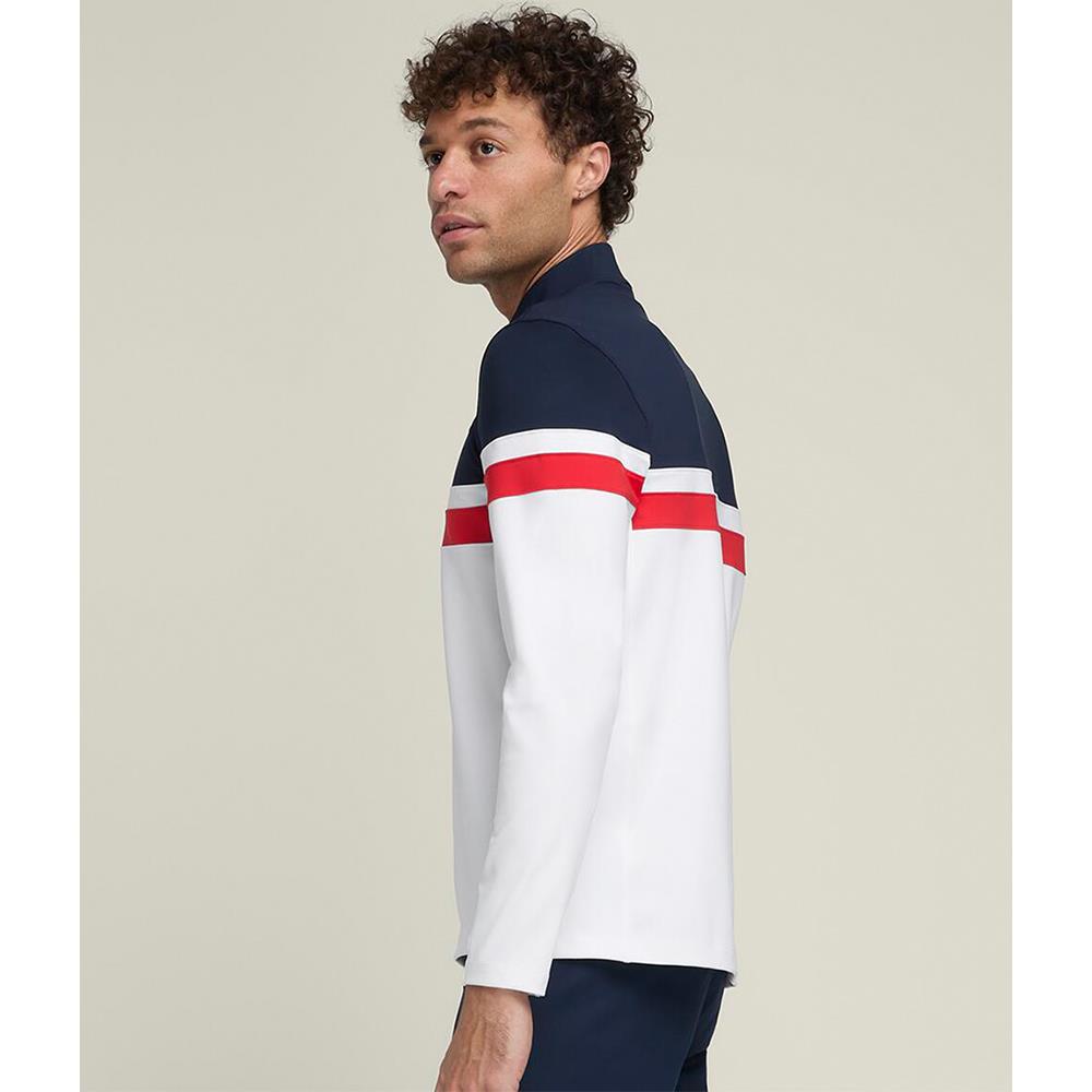 Wilson Men's Performance 1/2 Zip Longsleeve - Bright White、mySite、neckold