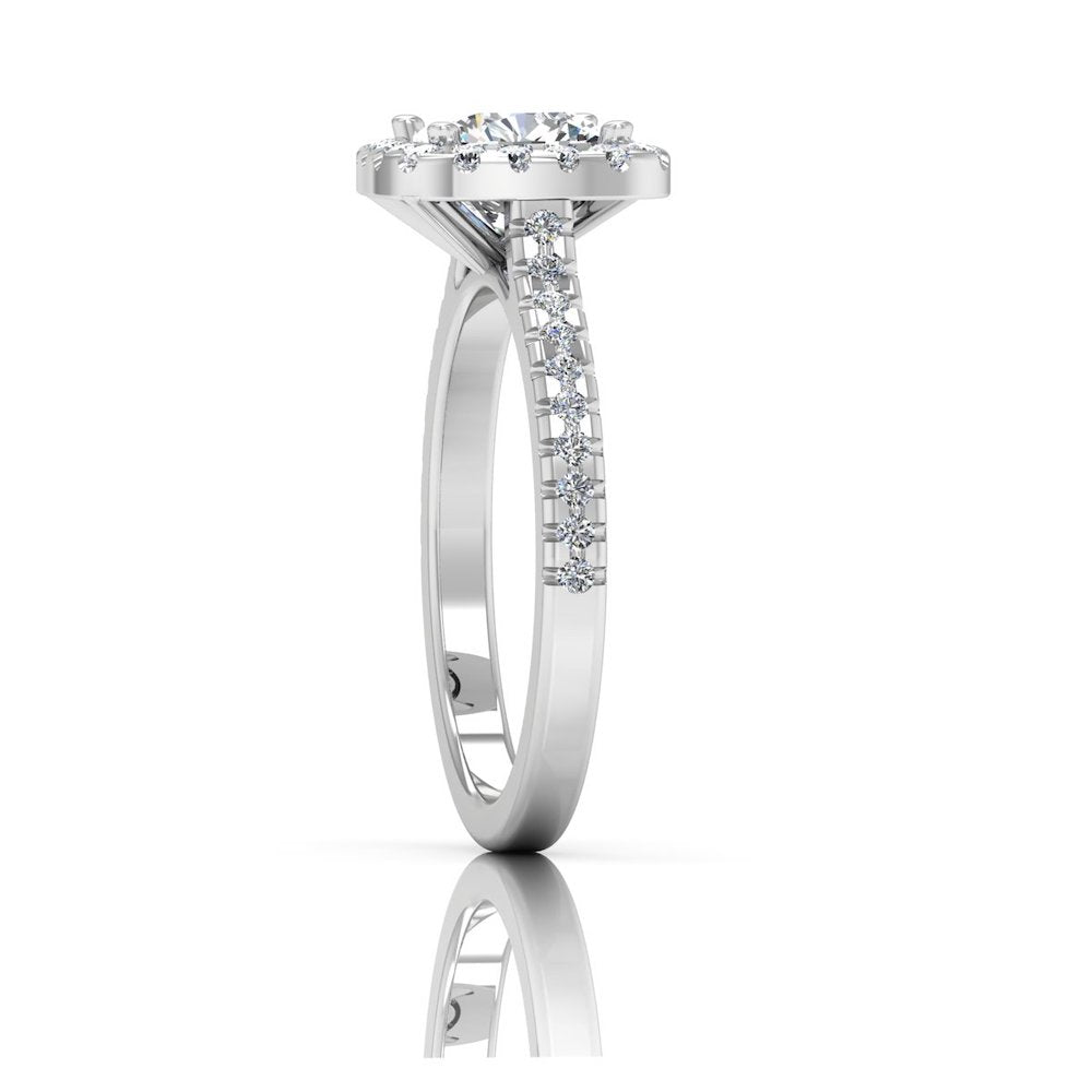 Cushion Halo Moissanite Engagement Ring、mySite、hinf8tx79
