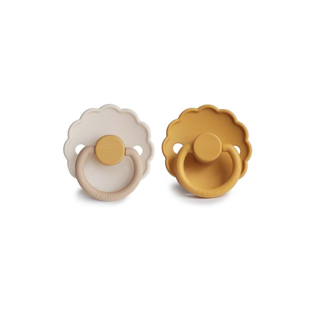  FRIGG Daisy Silicone Pacifier - 2 Pack - Chamomile/Honey Gold、mySite、merchandisen